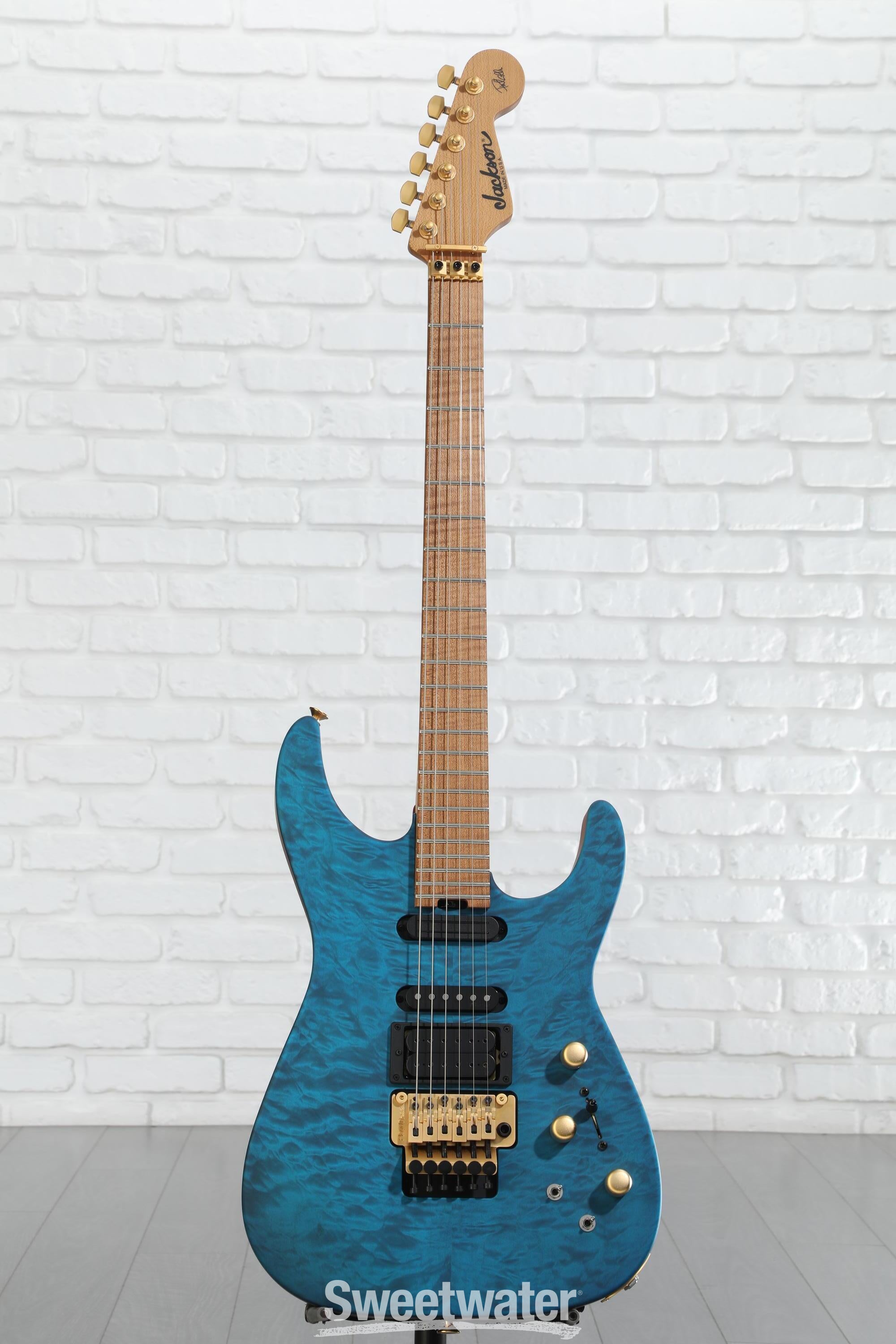 数々の賞を受賞 PC1 Collen Phil Signature USA Jackson - Blue Trans Satin ギター