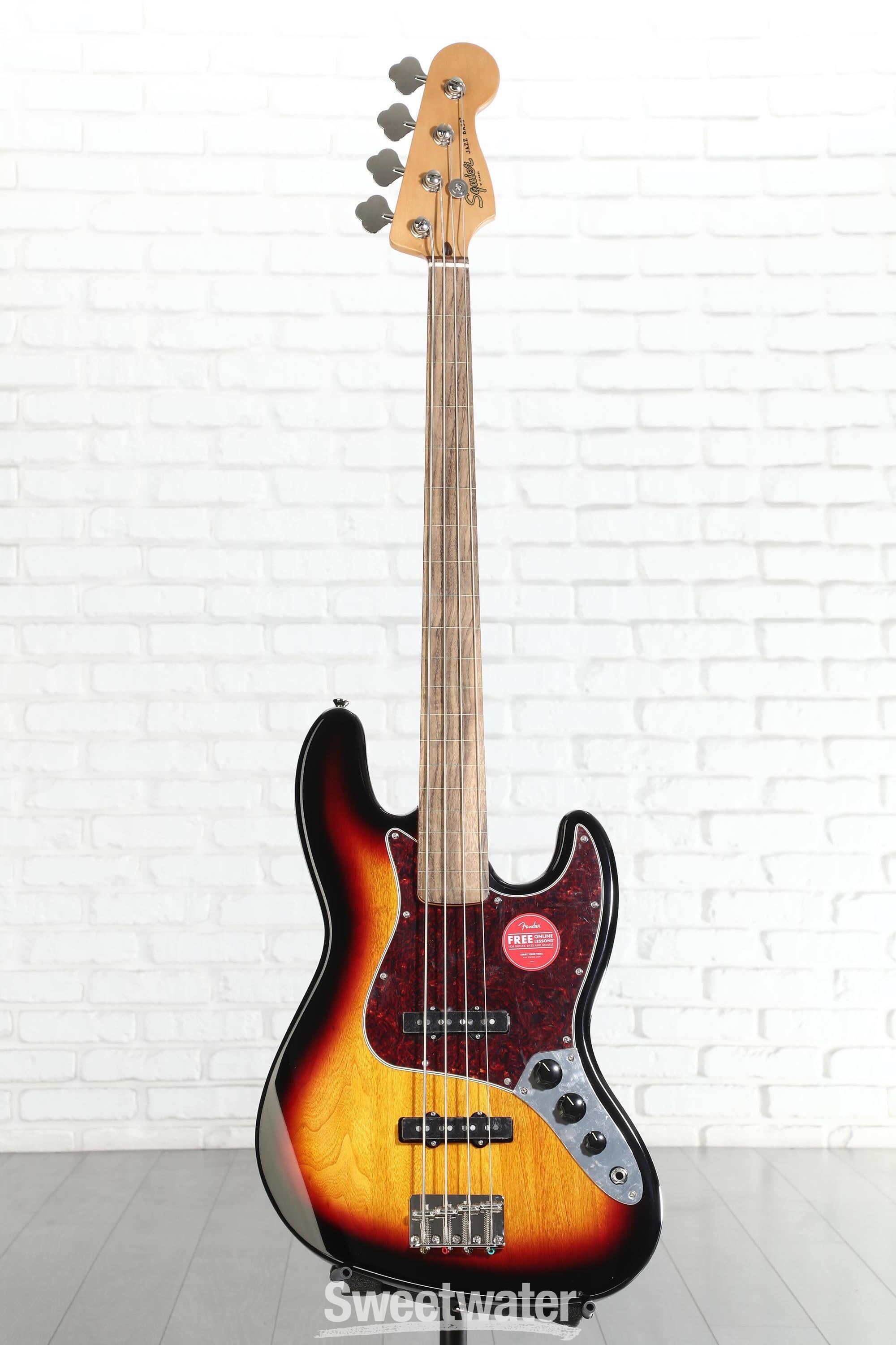 Squier Classic Vibe '60s Fretless Jazz Bass - 3-Tone Sunburst