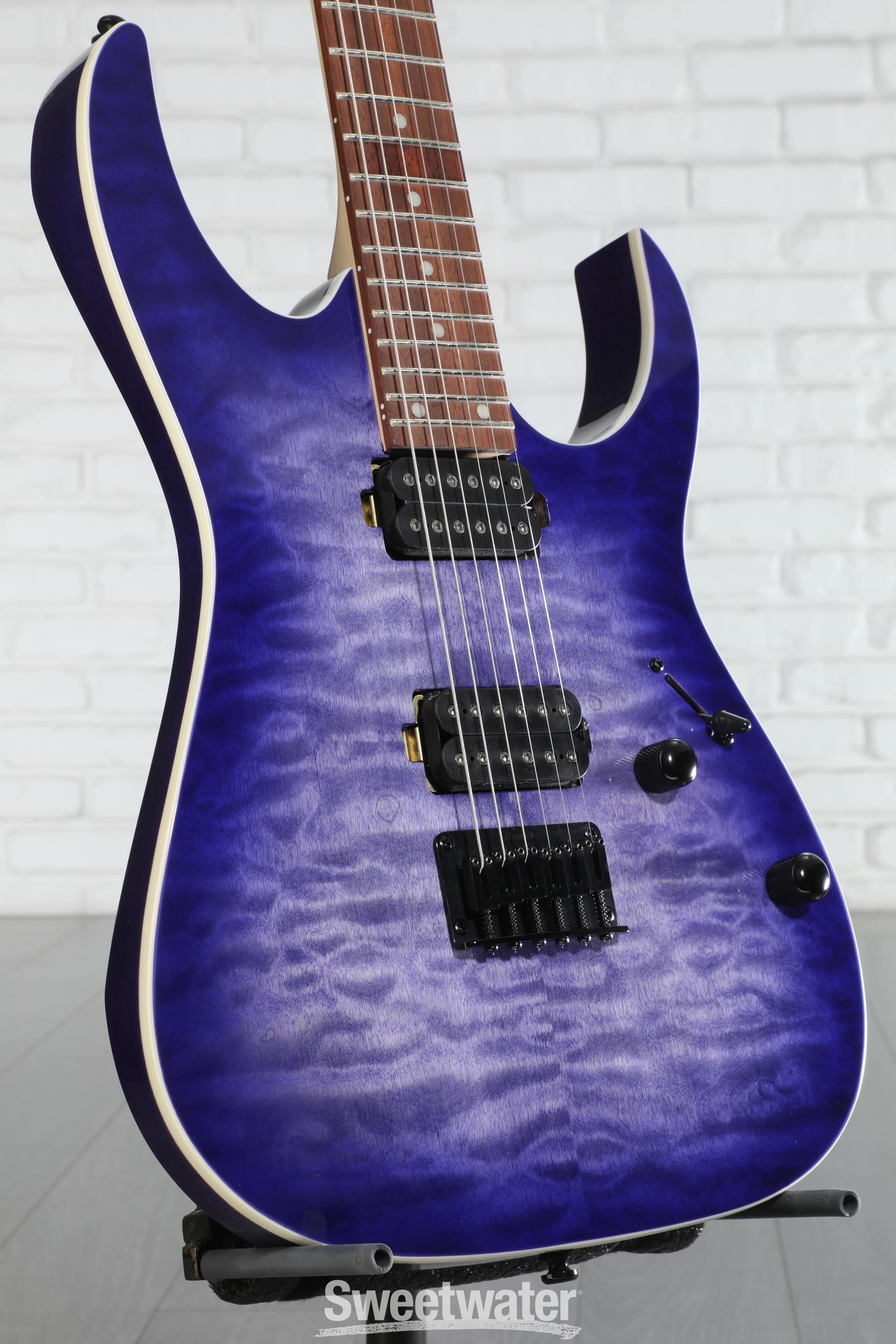 Ibanez RG421QM Electric Guitar - Cerulean Blue Burst | Sweetwater