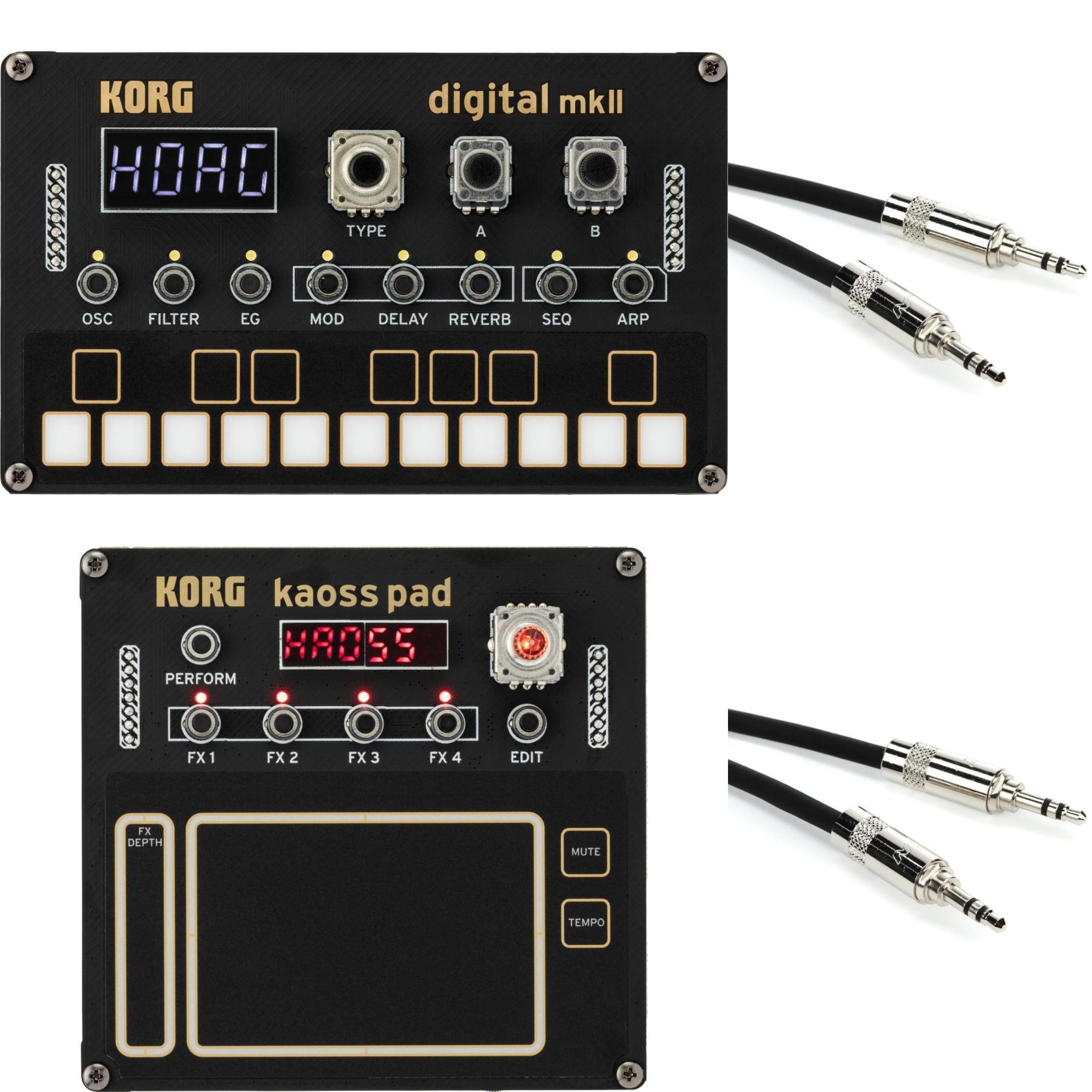 Korg Nu:Tekt NTS-1 MKII DIY Digital Synthesizer and Pad Kit Bundle