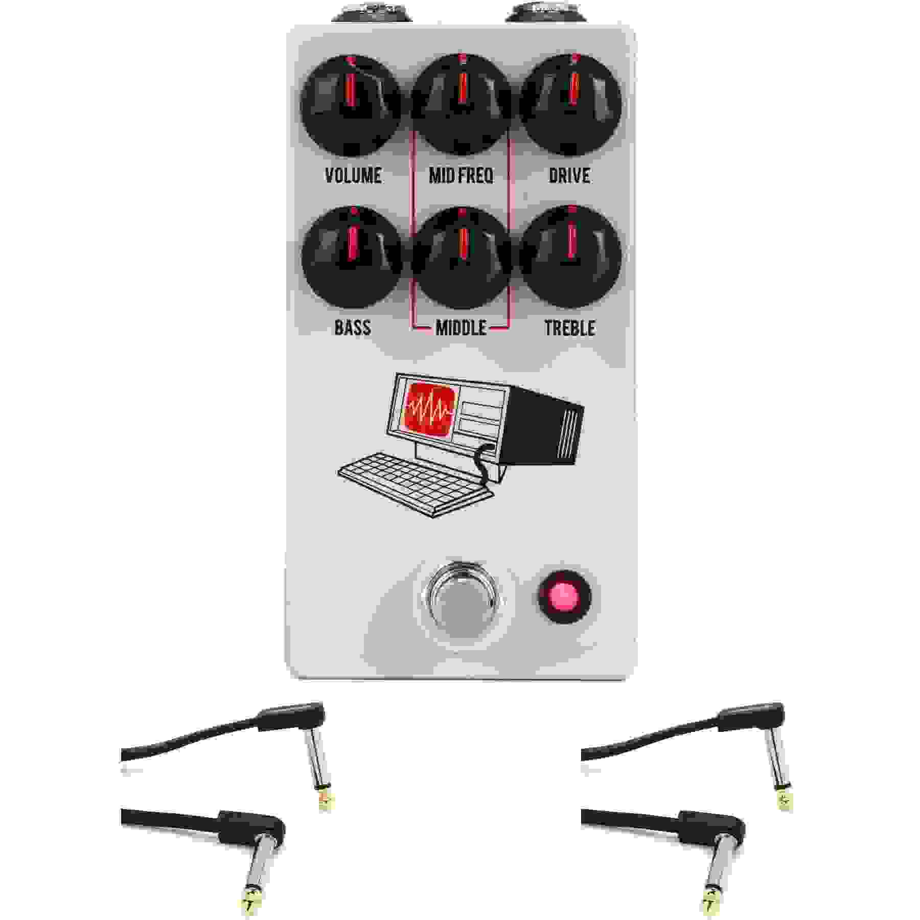 JHS Hard Drive Distortion Pedal with EBS Patch Cables Tan Sweetwater