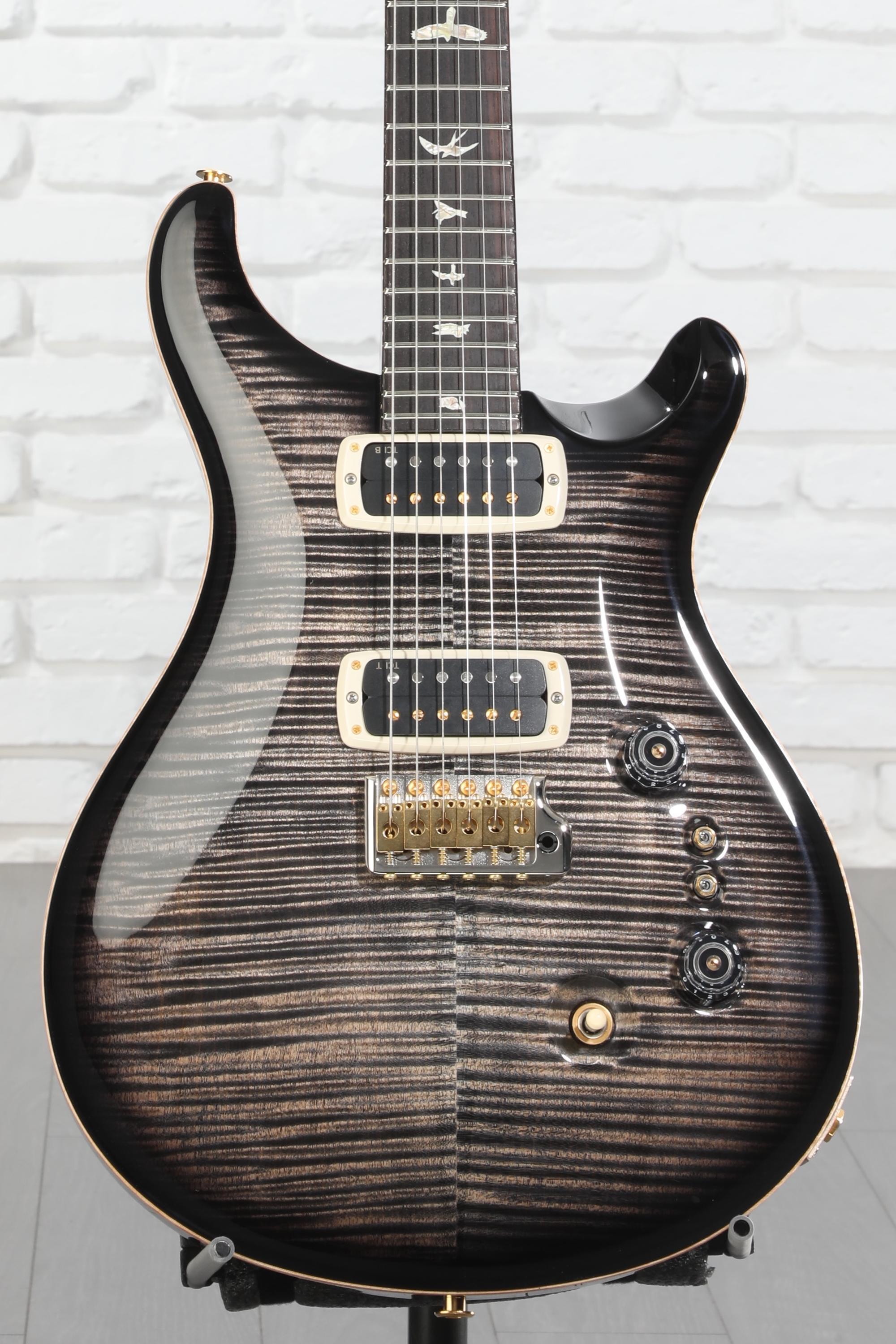 ギター PRS Custom 24-08 10top charcoal burst PRS Custom 24-08 10 Top Electric Guitar - Charcoal Burst - Huber