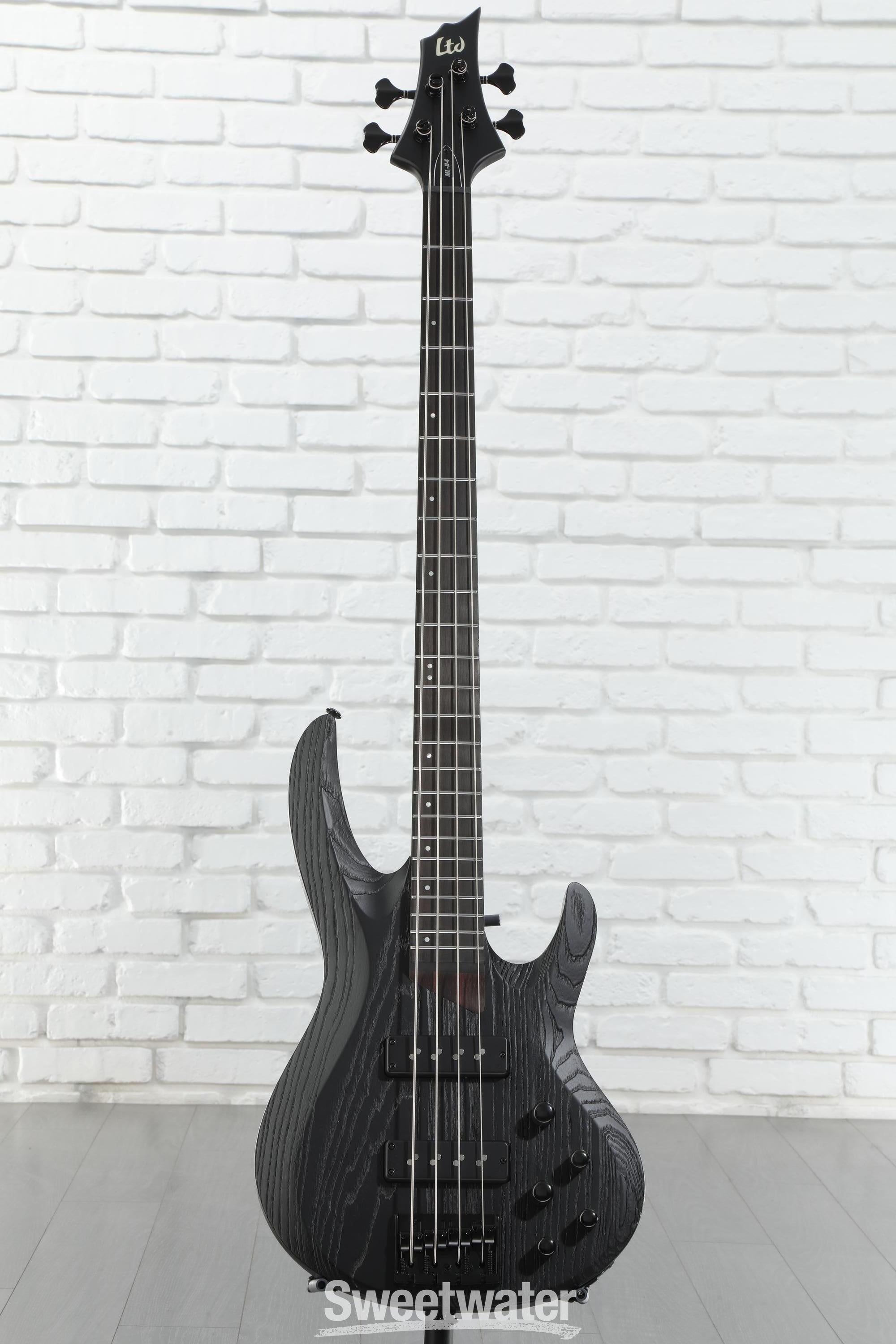 ESP LTD Signature Mike Leon B-4 Bass Guitar - Black Blast