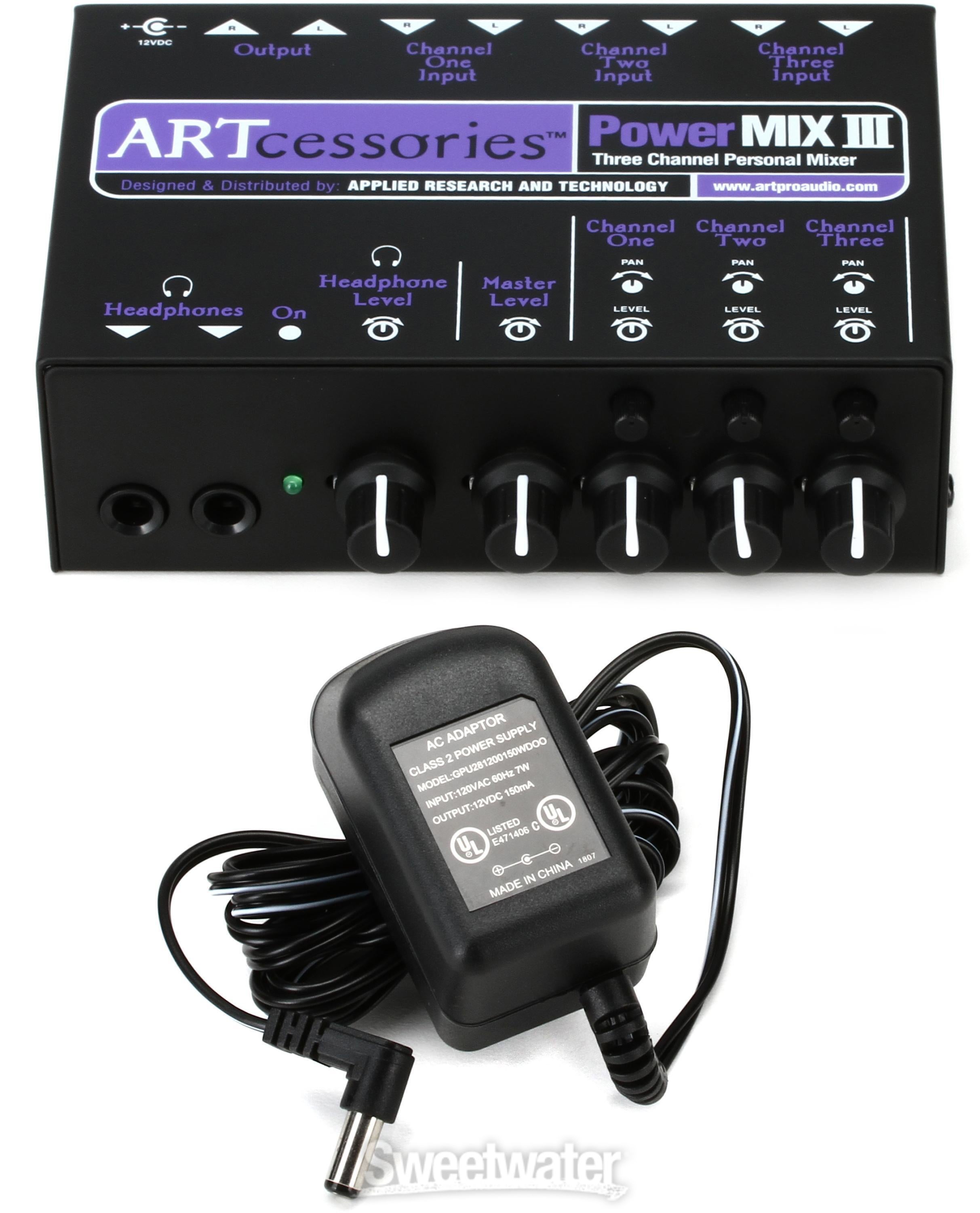 ART PowerMIX III 3-channel Stereo Line Mixer | Sweetwater