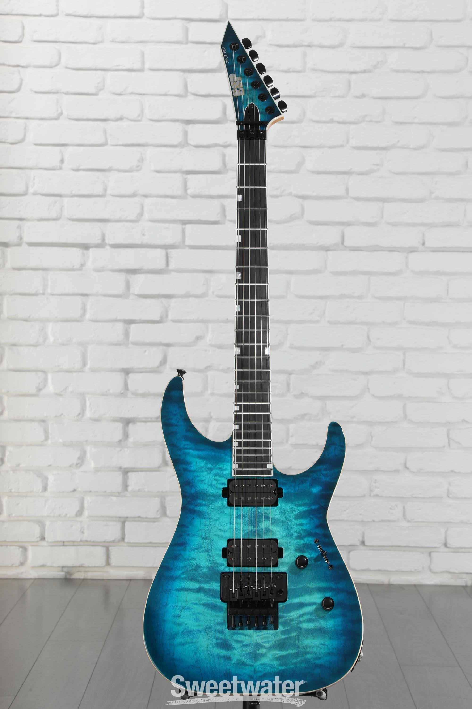 ESP USA M-II NTB FR - Aqua Marine Sunburst | Sweetwater