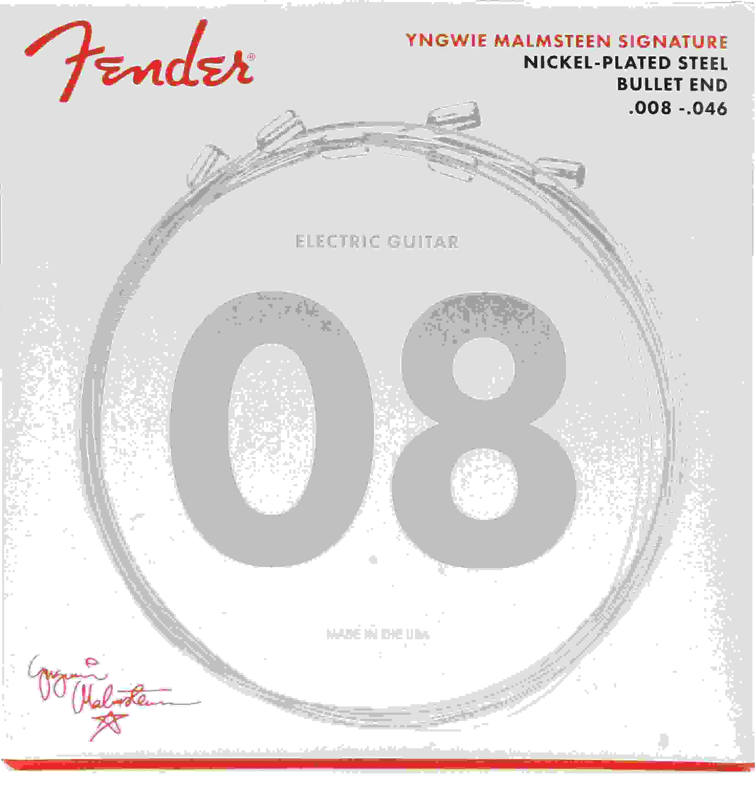 Fender Yngwie Malmsteen Signature Electric Guitar Strings - .008-.046