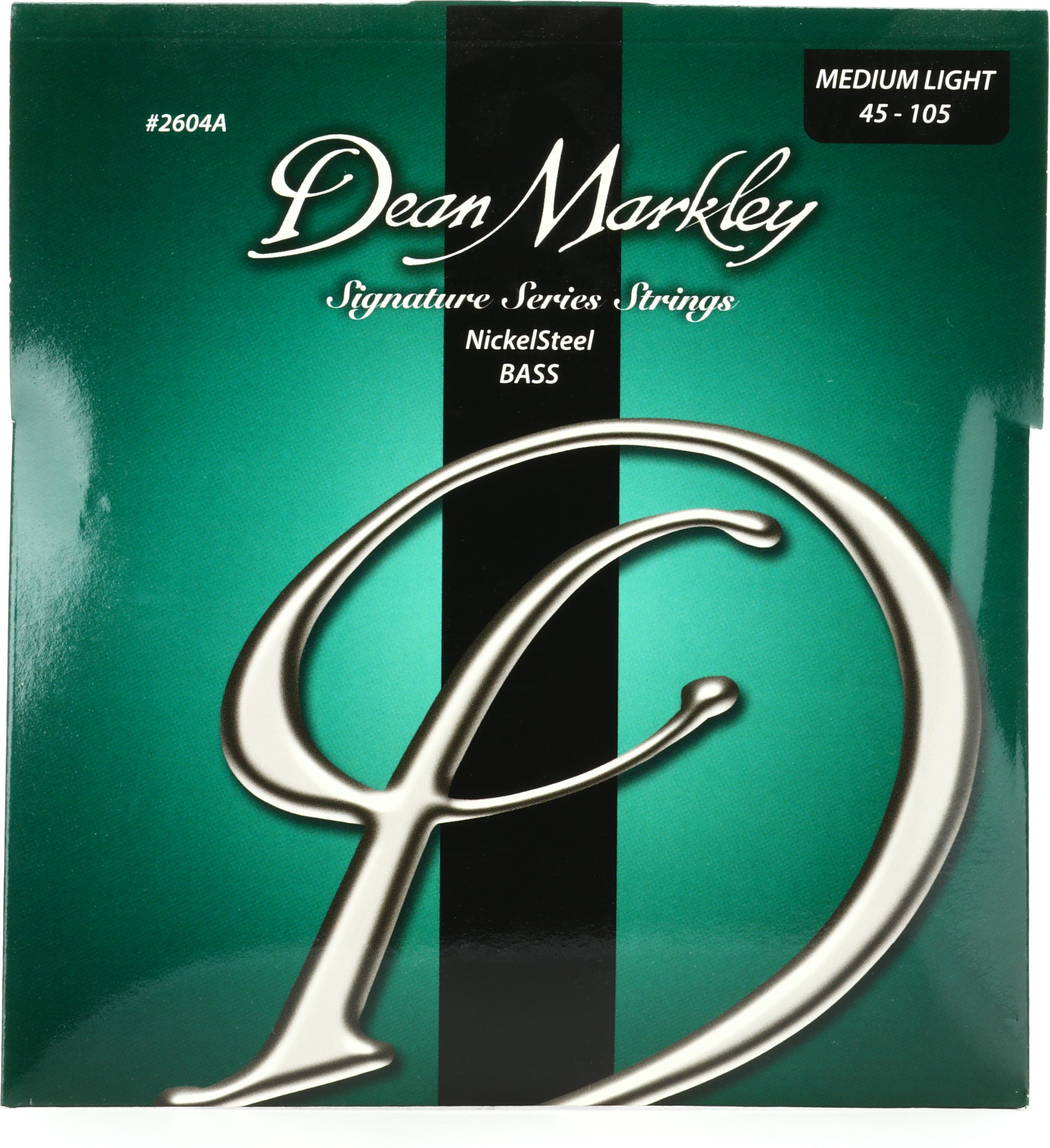 Bundled Item: Dean Markley 2604A Nickel Steel Bass Guitar Strings - .045-.105 Medium Light
