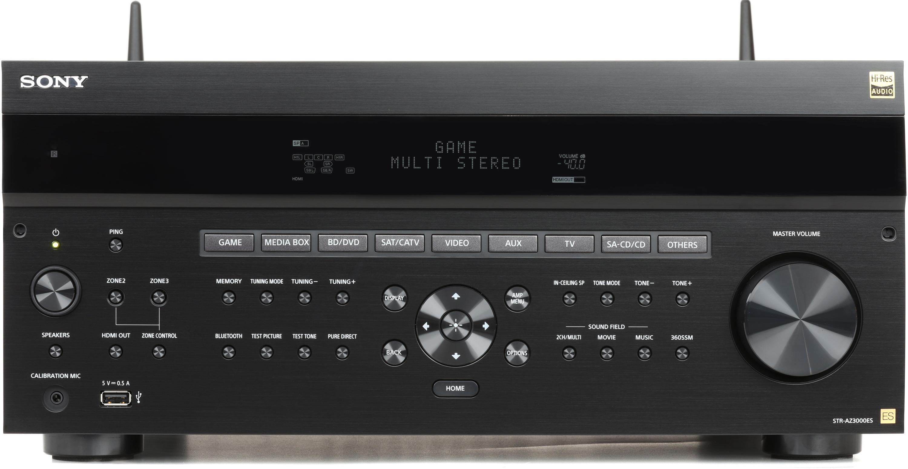 Sony STR-AZ3000ES Premium ES 9.2-channel 8K A/V Receiver | Sweetwater