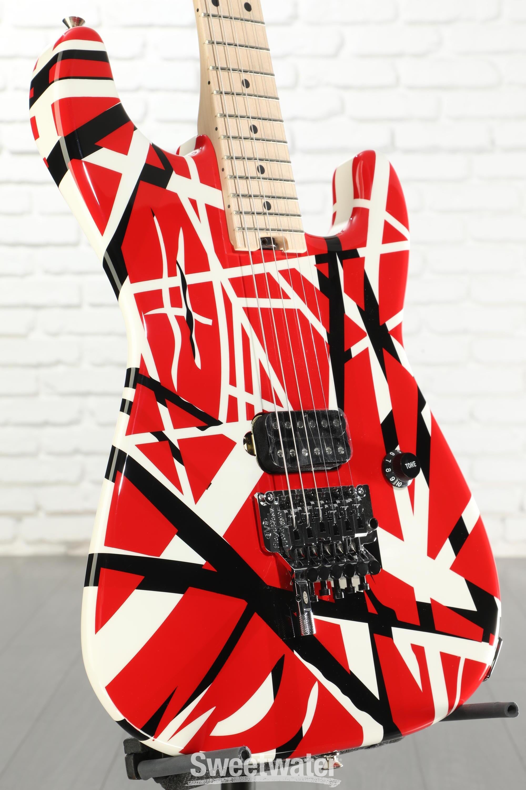 ギター EVH Striped Red with Black Stripe EVH Striped Series - Red with Black and White Stripes | Sweetwater