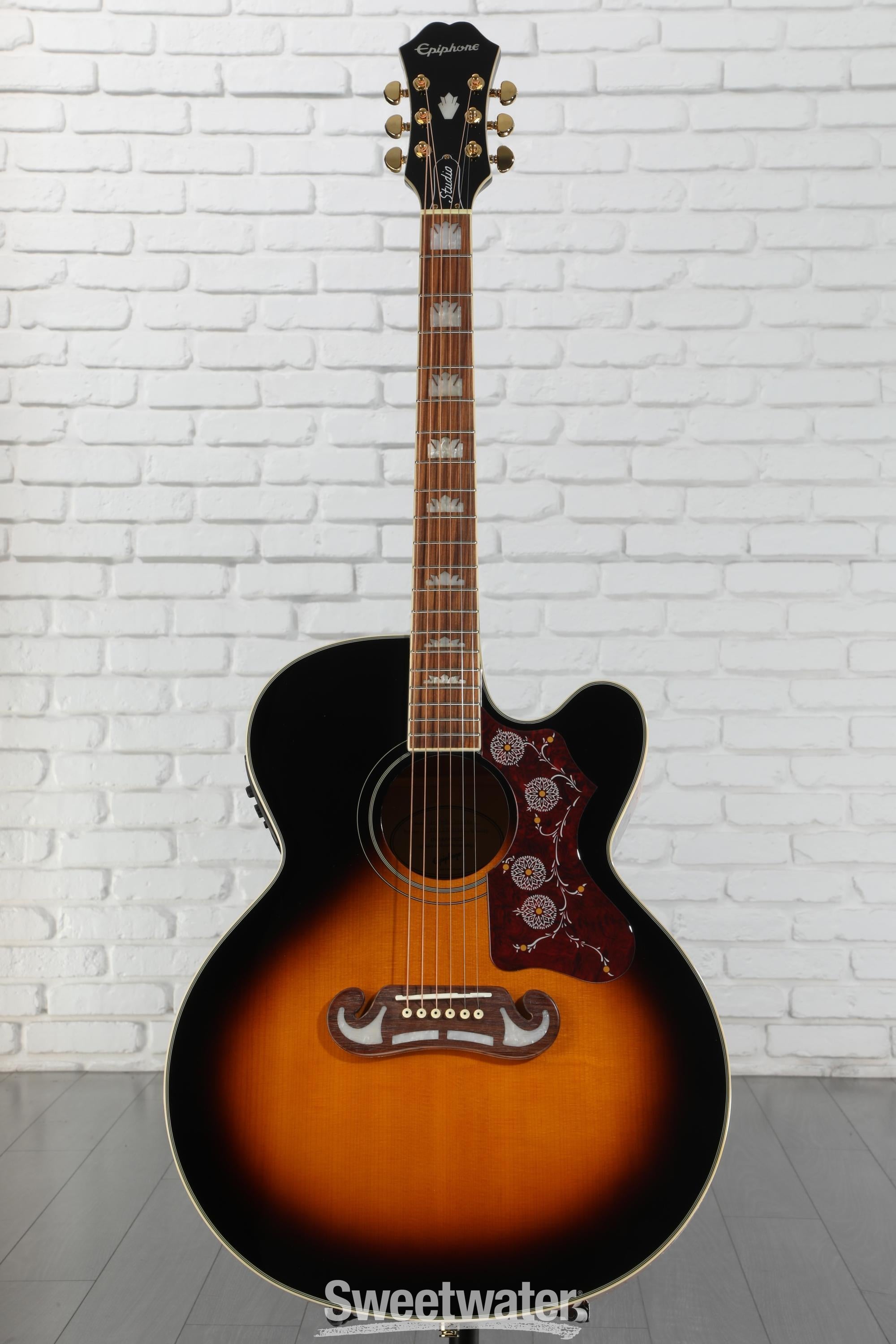 Epiphone J-200EC Studio Acoustic-Electric Guitar - Vintage