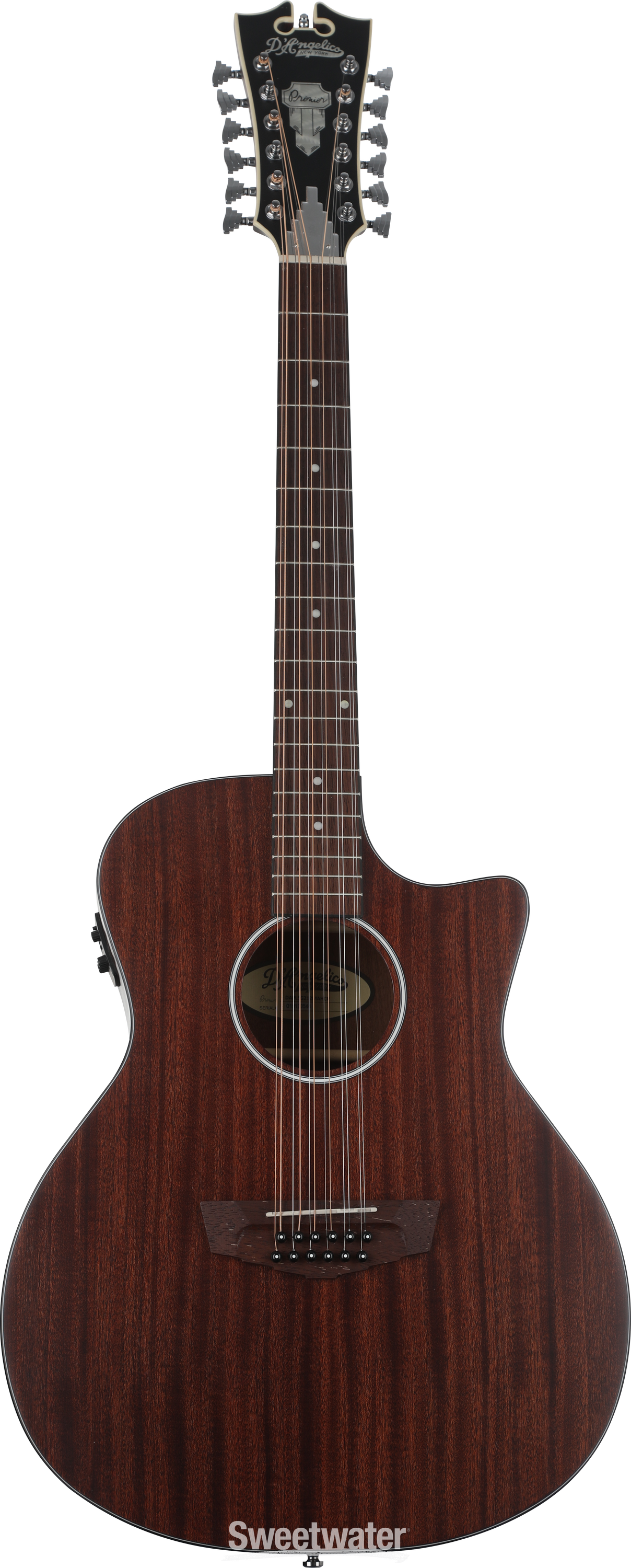 D'Angelico Premier Fulton LS 12-string Acoustic-electric Guitar - Mahogany Satin