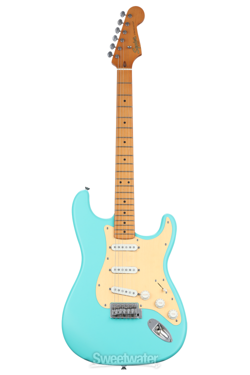 Squier 40th Anniversary Stratocaster Electric Guitar, Vintage Edition -  Satin Seafoam Green with Maple Fingerboard