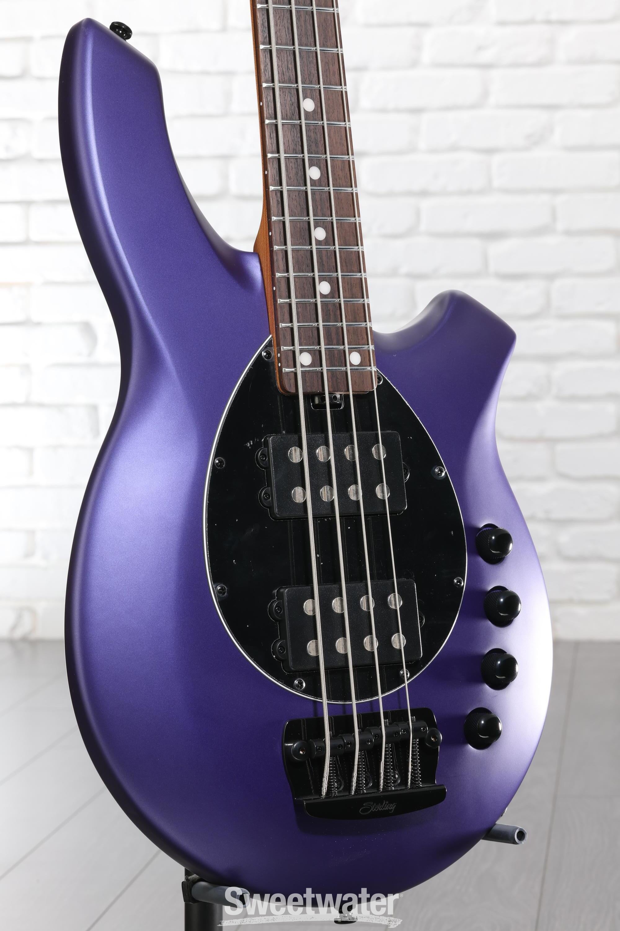 Sterling By Music Man Bongo Electric Bass Guitar - Firemist Purple