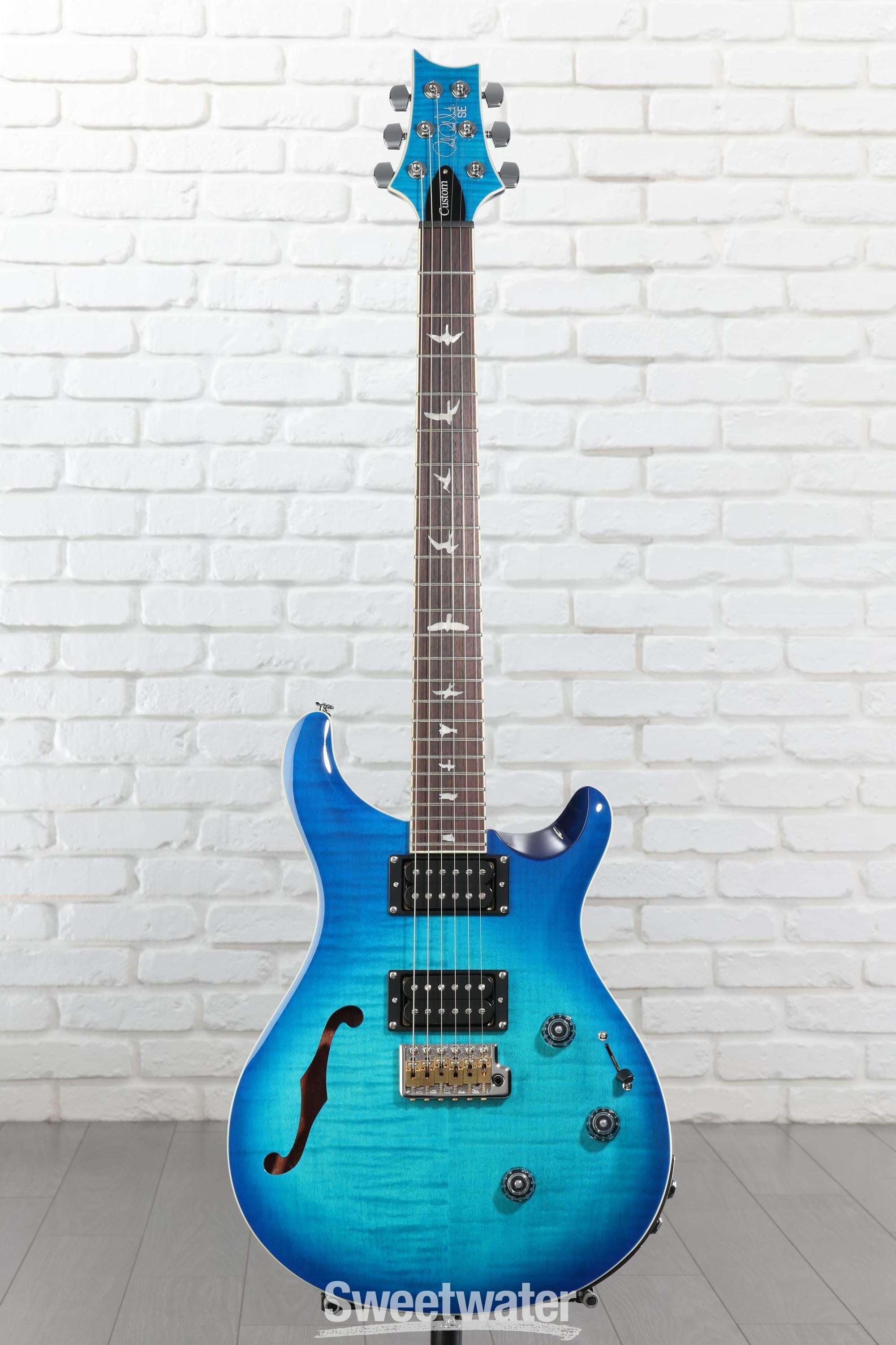 PRS SE Custom 24 Semi-Hollow Piezo Electric Guitar - Lake Blue