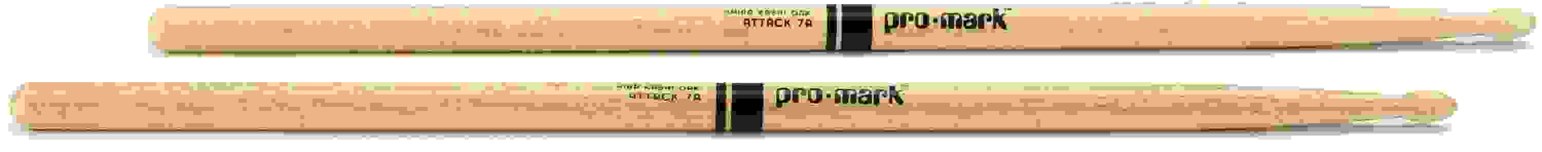Promark Classic Attack Drumsticks - Shira Kashi Oak - 7A - Wood Tip