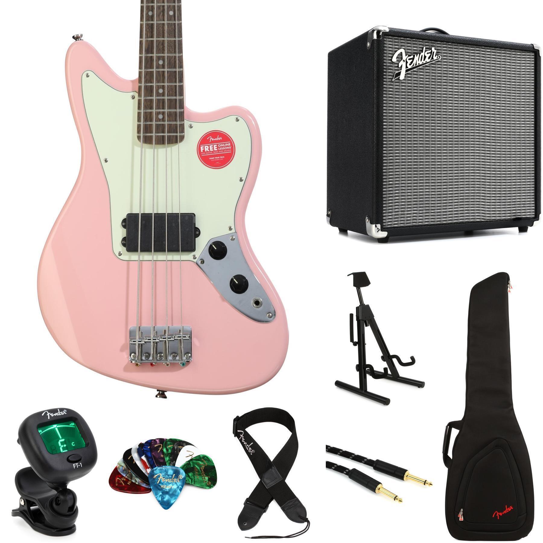Squier Affinity Series Jaguar Bass H and Rumble 25 Combo Amp