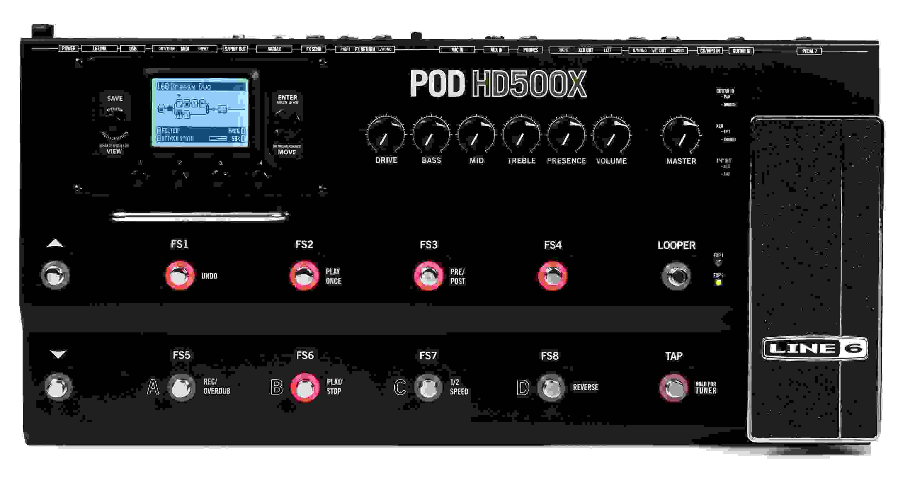 Line 6 POD HD500X Guitar Multieffects Floor Processor Sweetwater