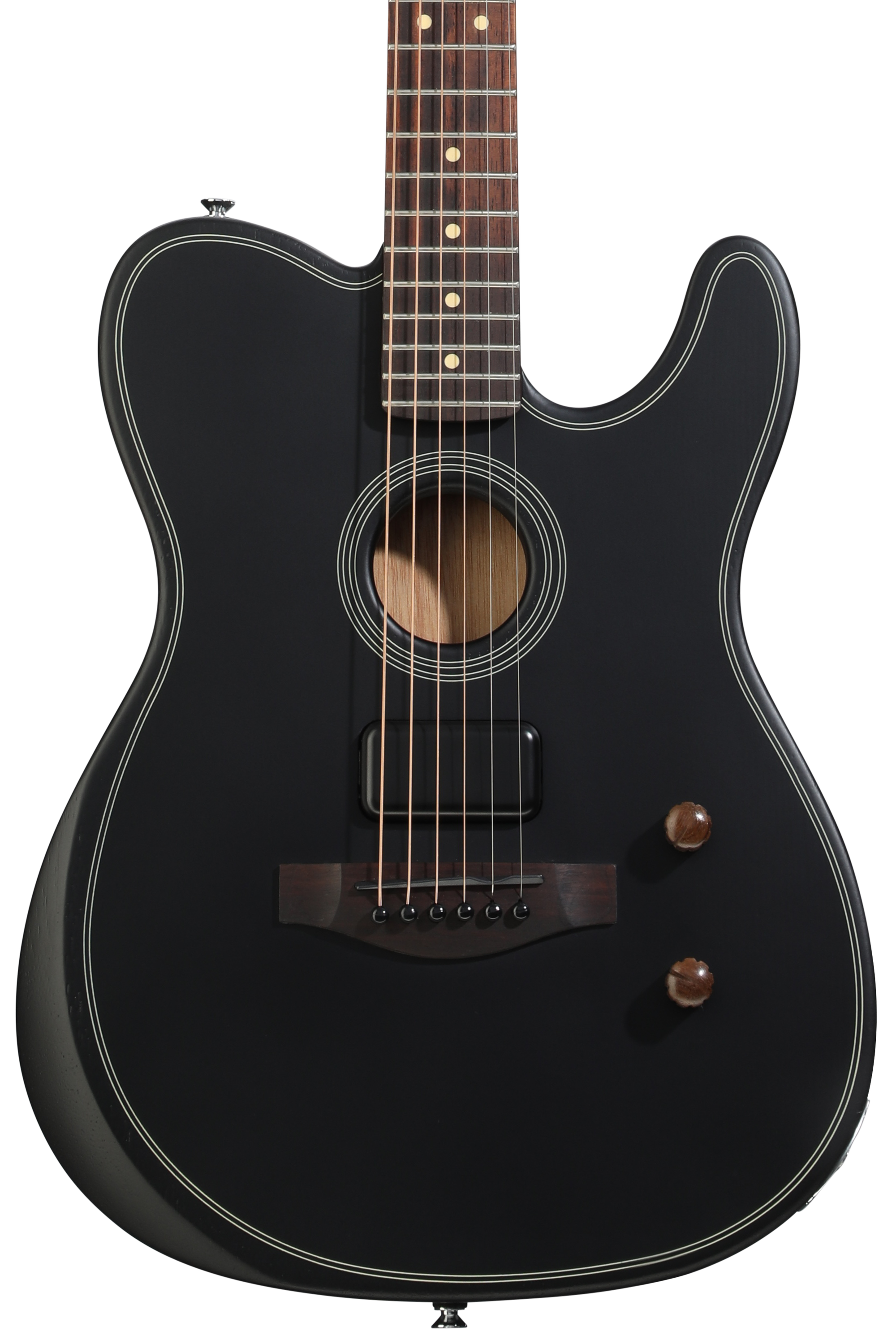 ギター Fender Acoustasonic Standard Black Fender Acoustasonic Standard Telecaster Acoustic-electric Guitar