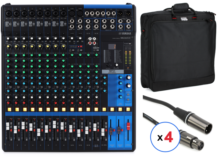 Yamaha MG16XU 16-channel Compact Mixer Bundle | Sweetwater