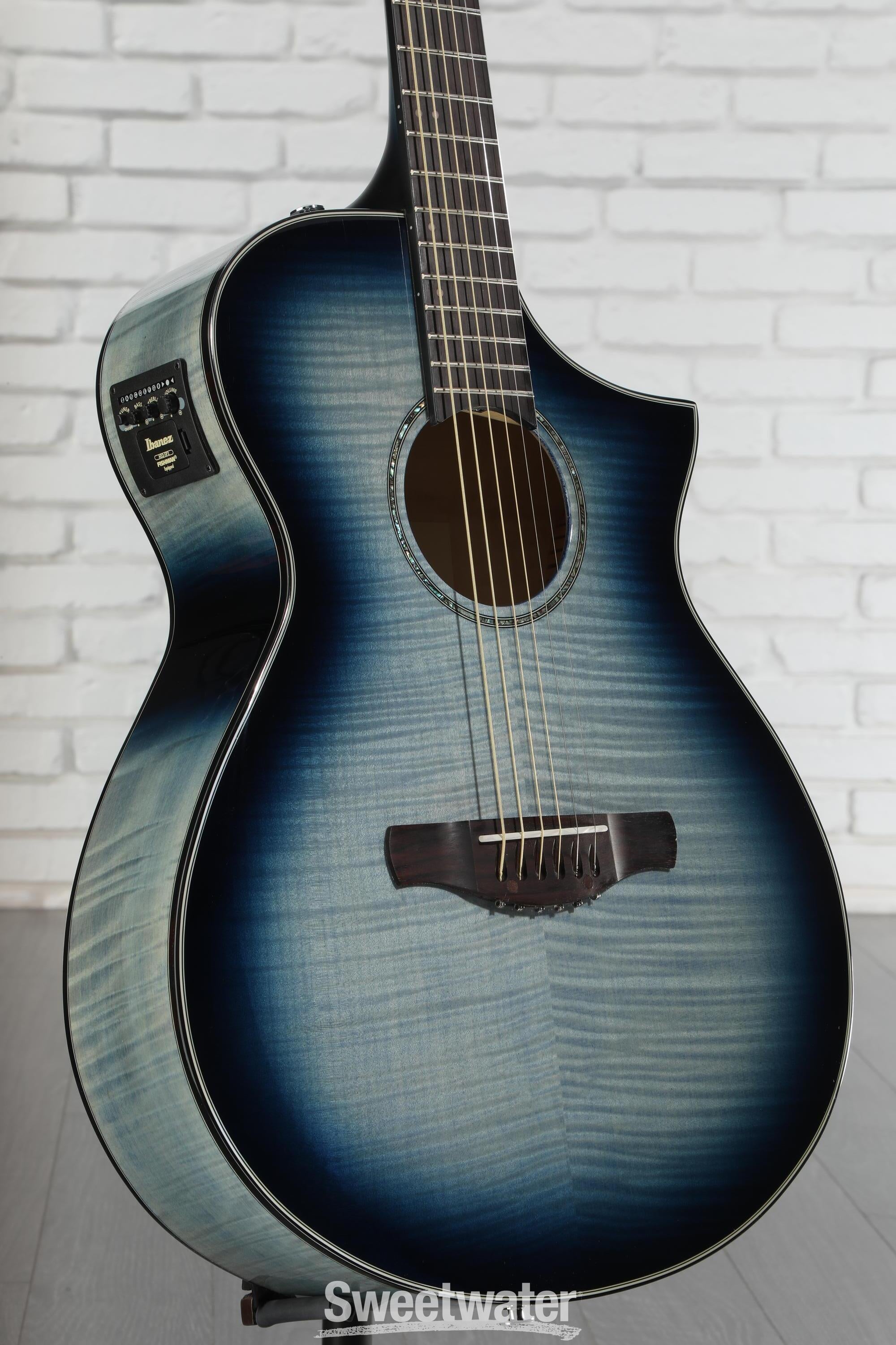Ibanez AEWC400 Acoustic-Electric Guitar - Indigo Blue Burst