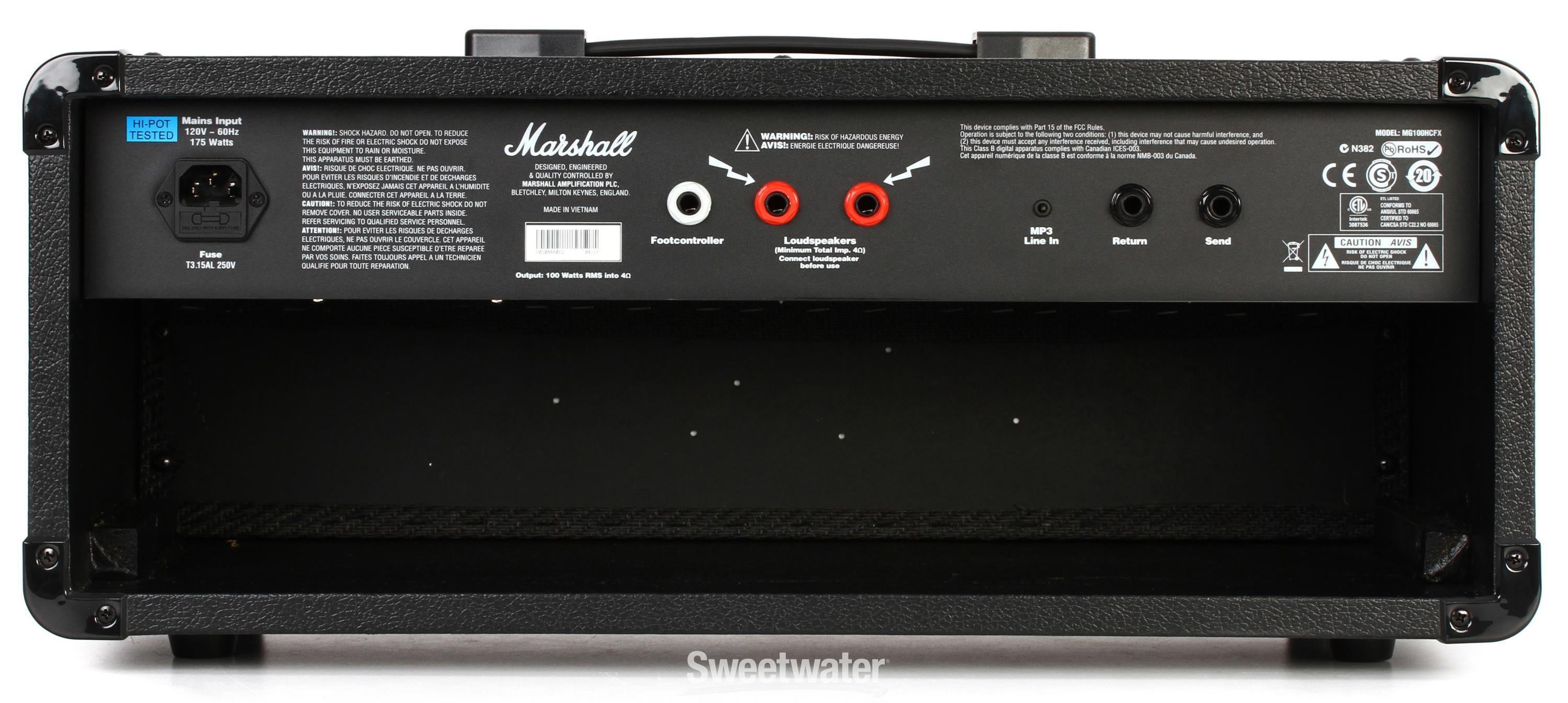 Marshall MG100HGFX 100-watt Head with Effects | Sweetwater