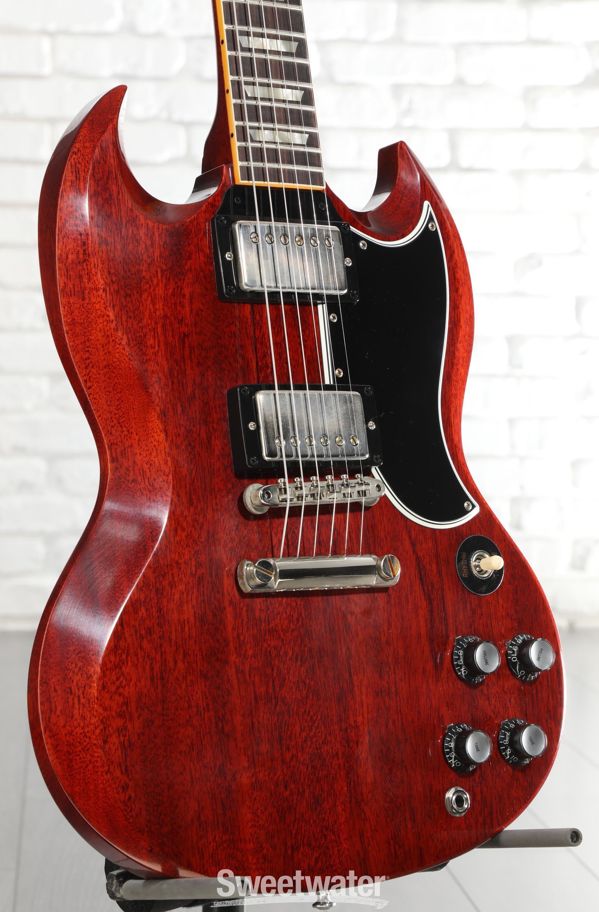 Photo of Gibson Custom 1961 Les Paul SG Standard Reissue Electric Guitar - Cherry Red, VOS