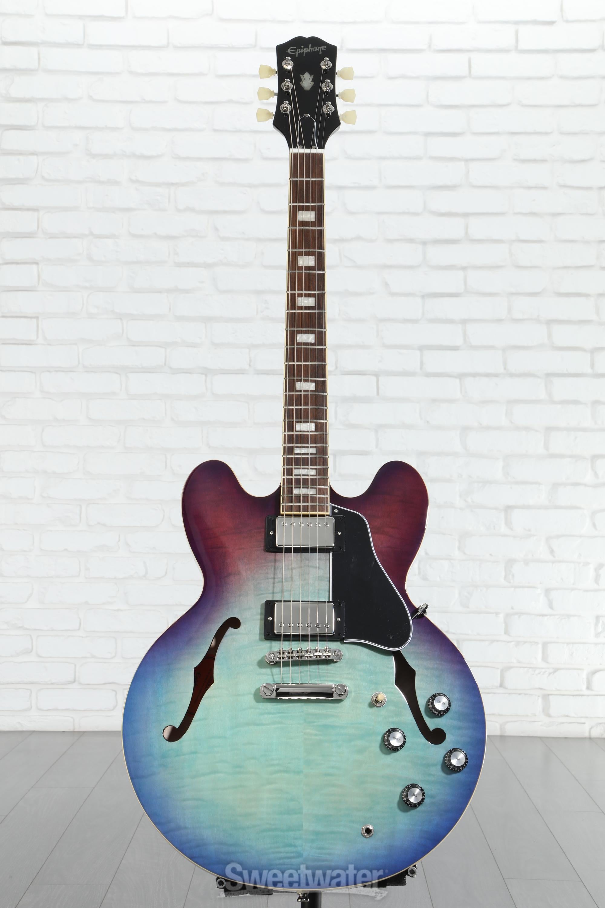 Epiphone ES-335 Figured Semi-hollowbody - Blueberry Burst | Sweetwater