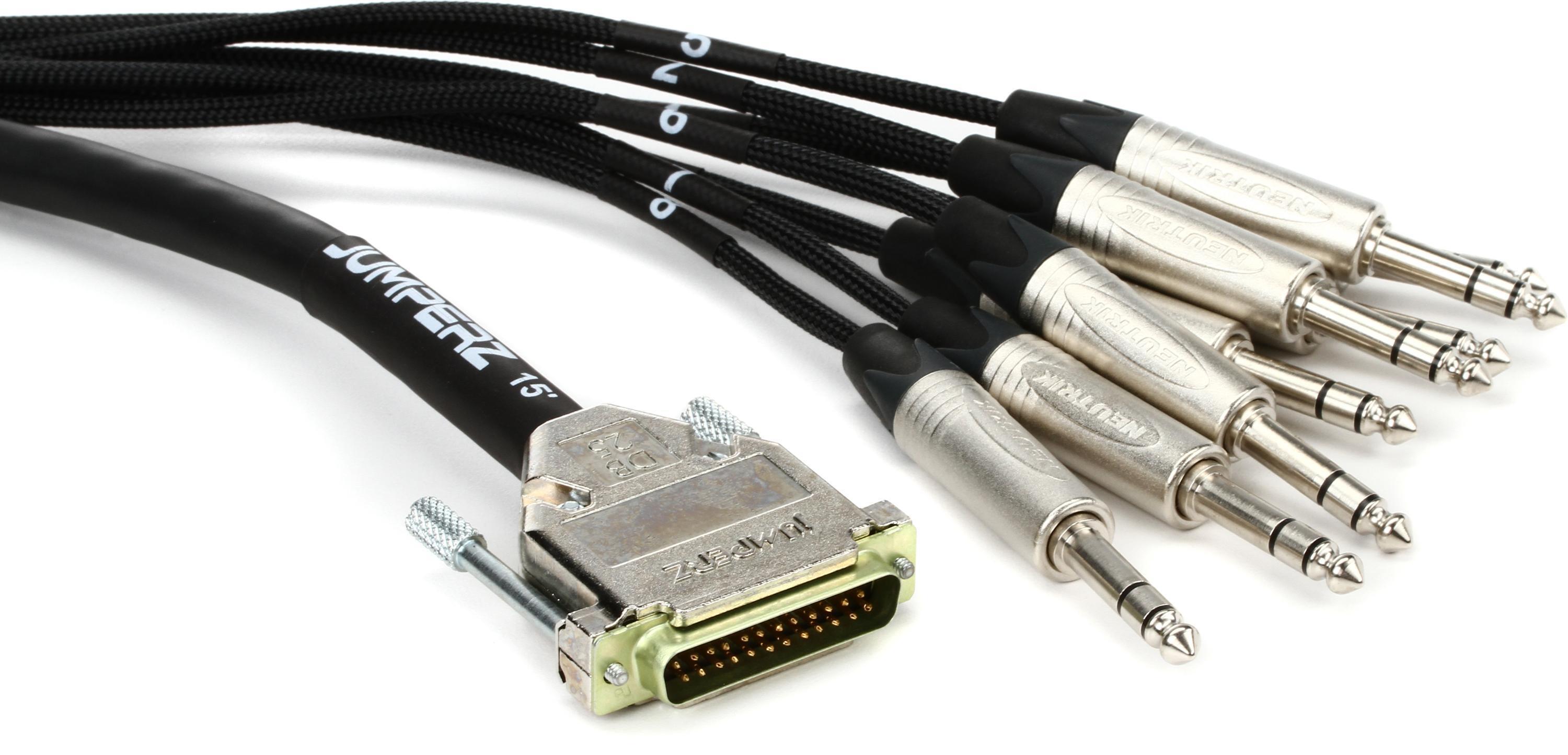 JUMPERZ JDB25-TRS ZipLine DB25 to TRS Male 8-channel Analog Audio Interface  Cable - 15 foot