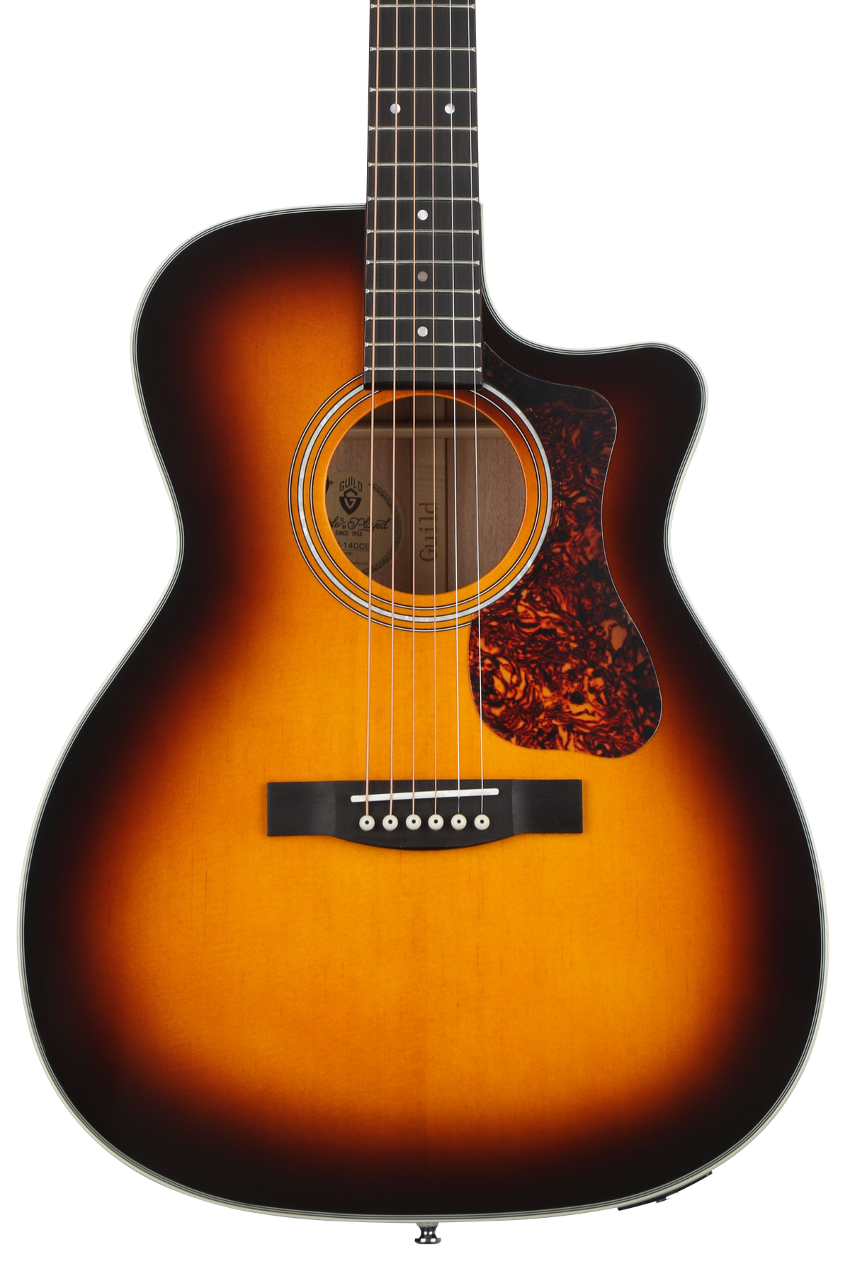 Guild OM-140CE Orchestra Acoustic-Electric Guitar - Antique Burst