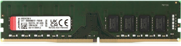 Kingston DDR4-3200 (PC4-25600) ValueRAM Memory Module - 16GB