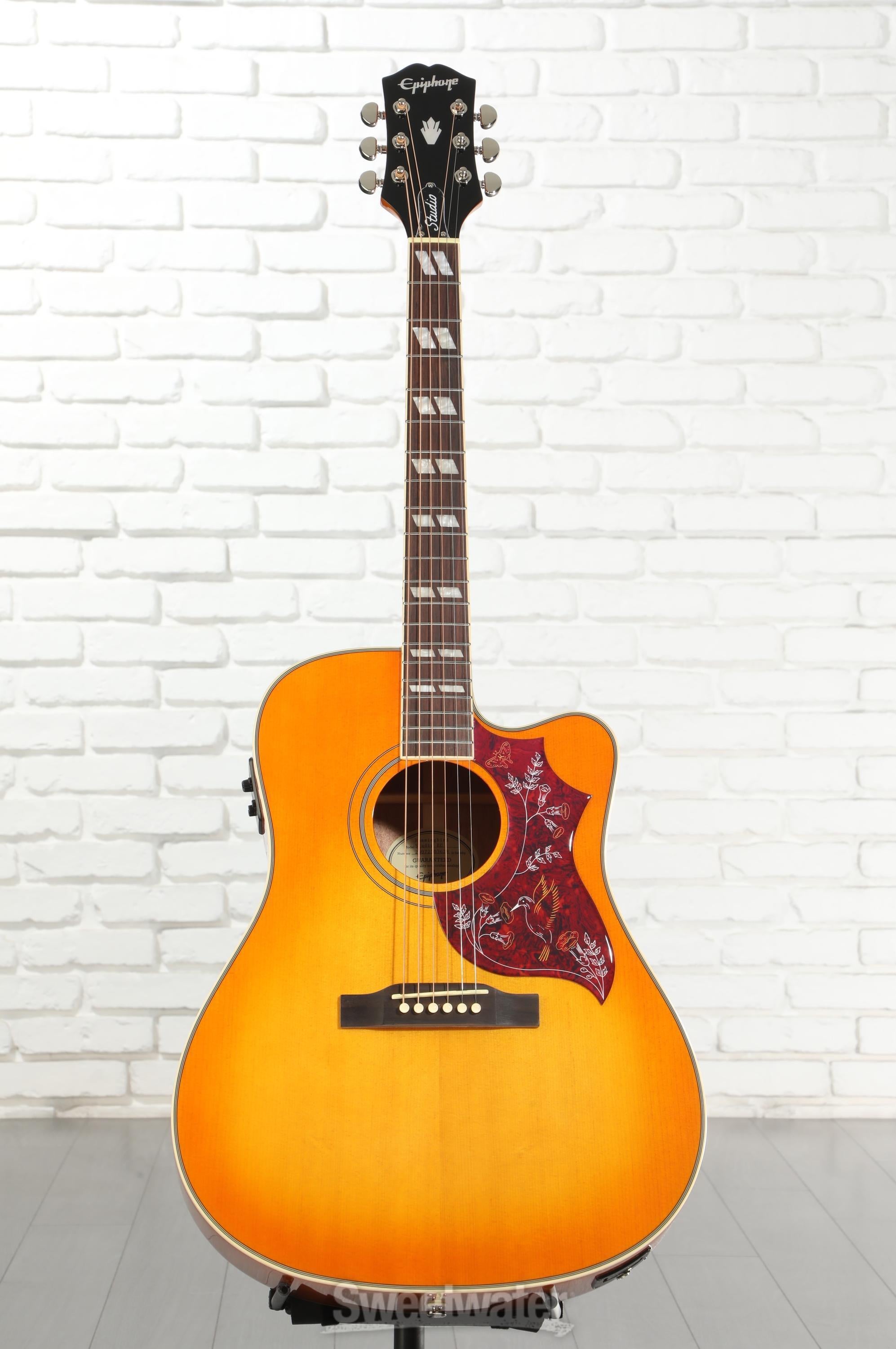 Epiphone Hummingbird Studio EC Acoustic-electric Guitar - Heritage