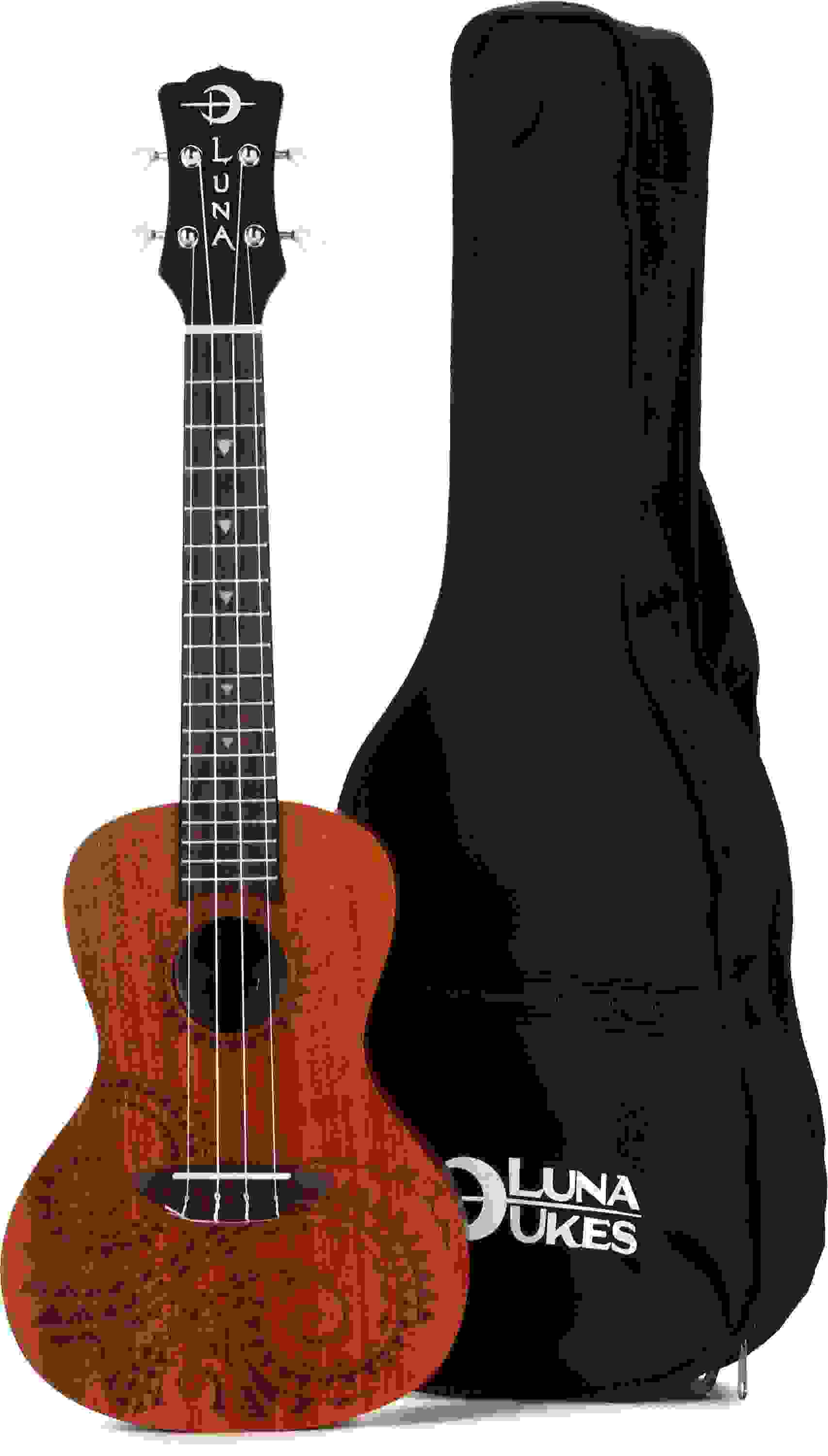 Luna Tattoo Mahogany Concert Ukulele- Satin Natural