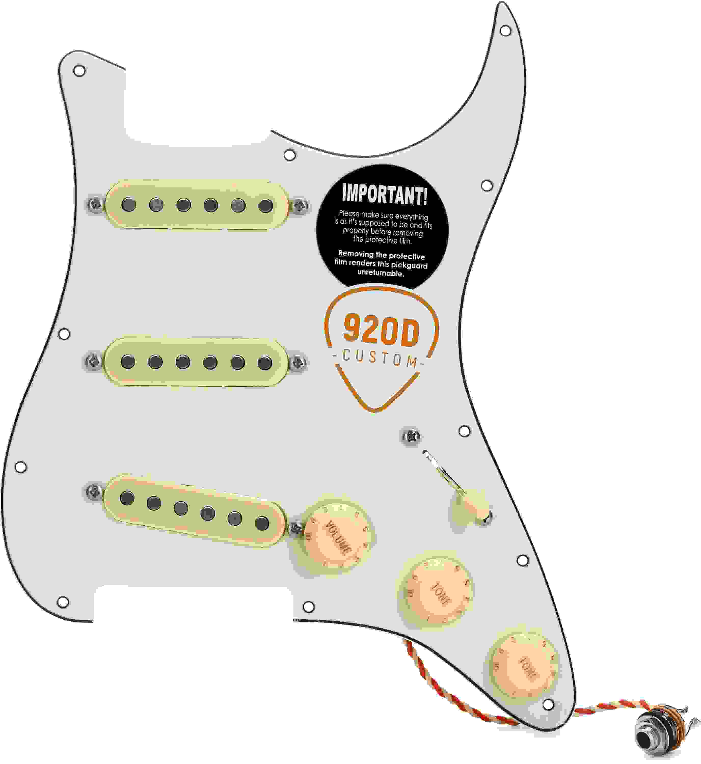 920D Custom Texas Vintage Loaded Stratocaster Pickguard - Mint Green