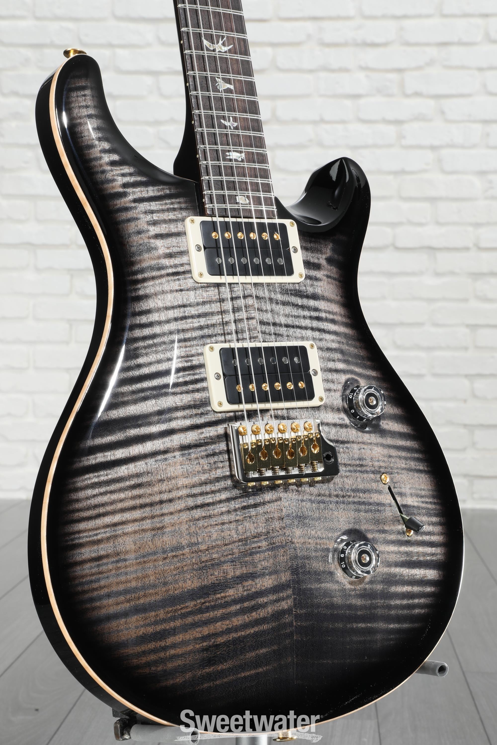 PRS Custom 24 10-Top Electric Guitar - Charcoal Burst