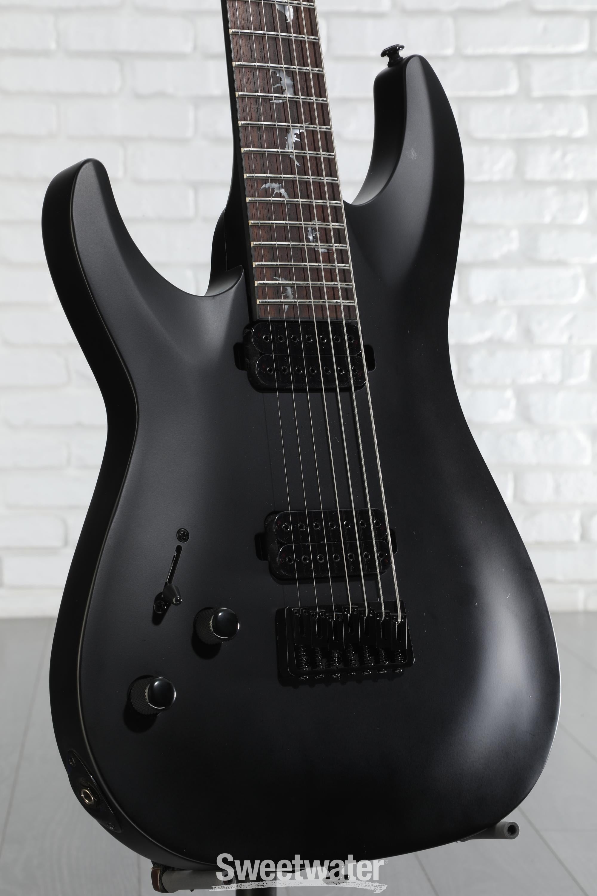 Schecter Damien-7 SBK Left-handed Electric Guitar - Satin