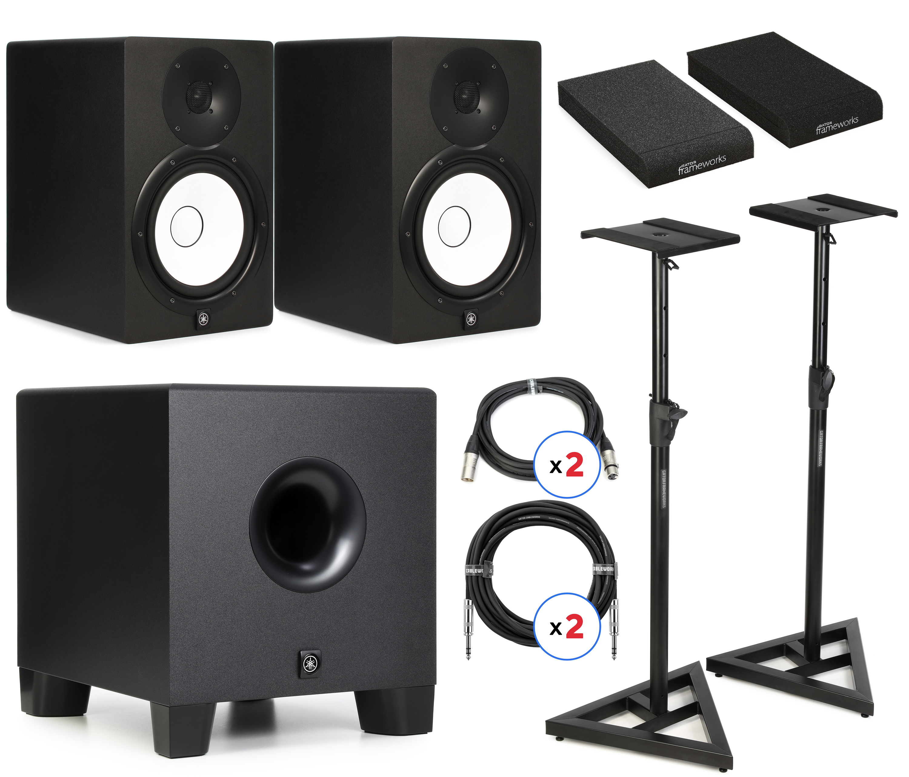 YAMAHA　HS8S Buy Yamaha HS8S 8 inch Powered Studio Subwoofer | Sam Ash Music