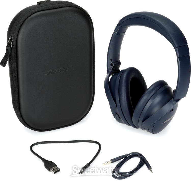  Bose QuietComfort 45 Wireless Bluetooth Noise Cancelling  Headphones, Over-Ear Headphones with Microphone, Personalized Noise  Cancellation and Sound, Midnight Blue, Limited Edition : Electronics
