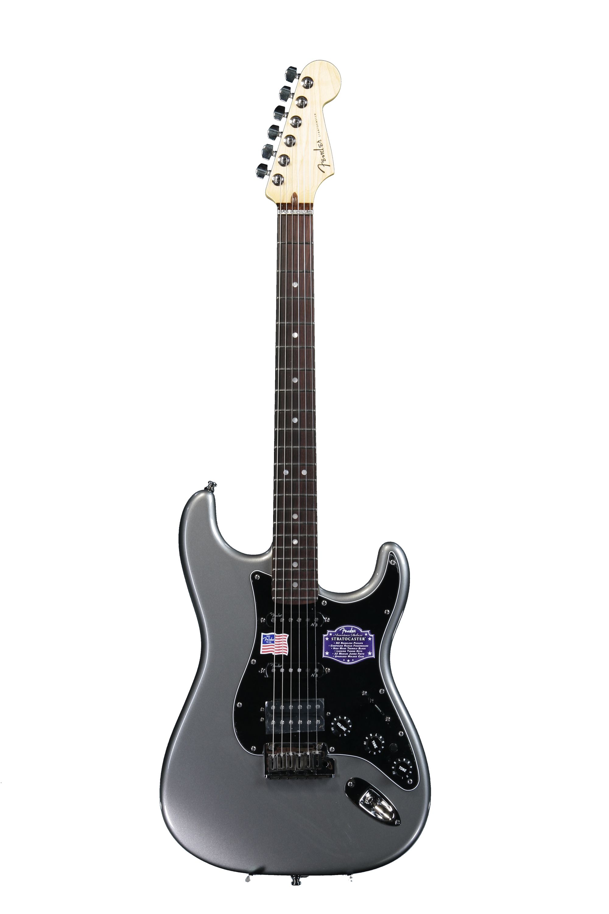 ギター Fender USA American Deluxe N3 HSS Fender American Deluxe Strat HSS - Tungsten | Sweetwater