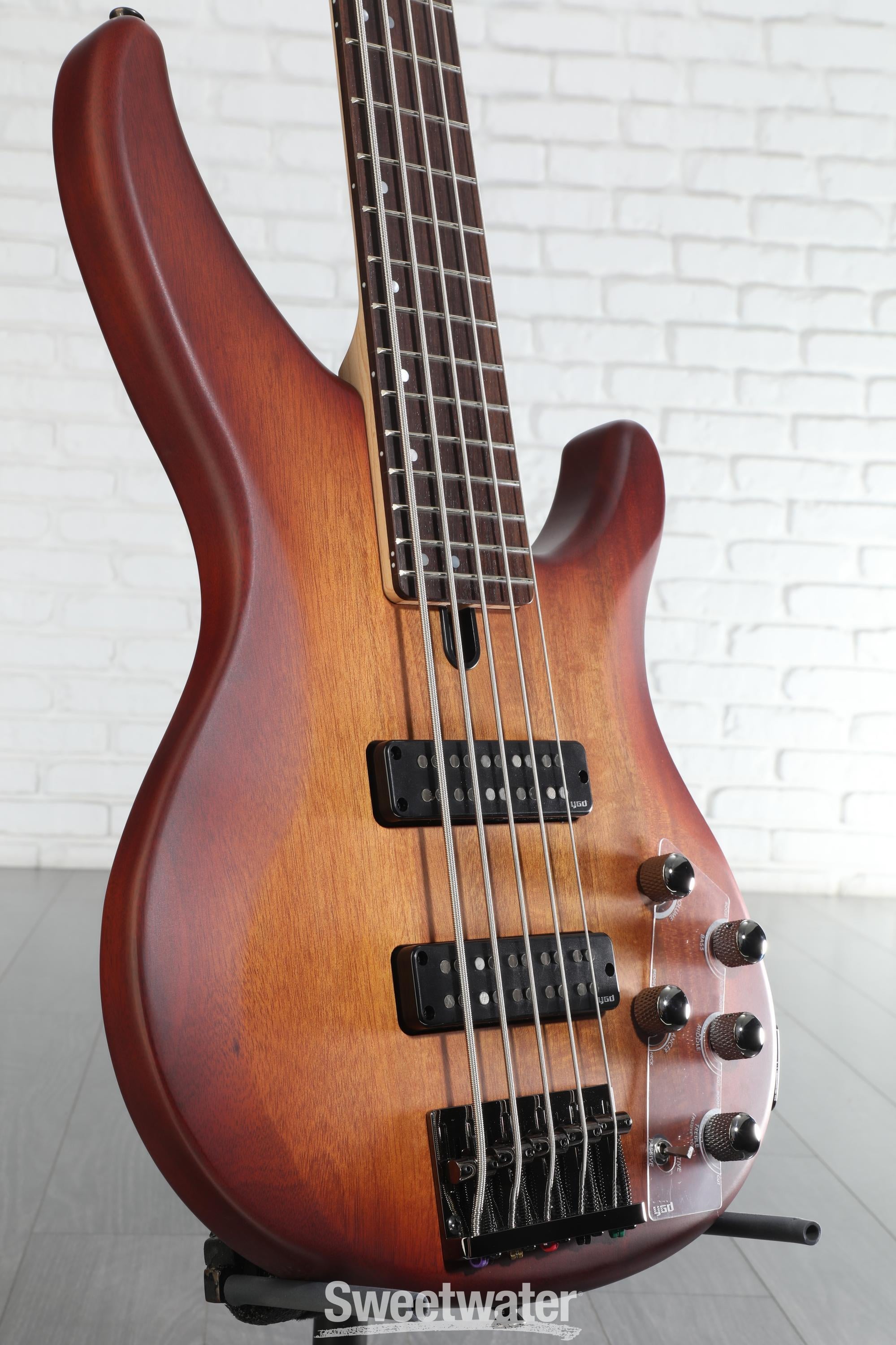 Yamaha TRBX505 5-string Bass Guitar - Brick Burst | Sweetwater