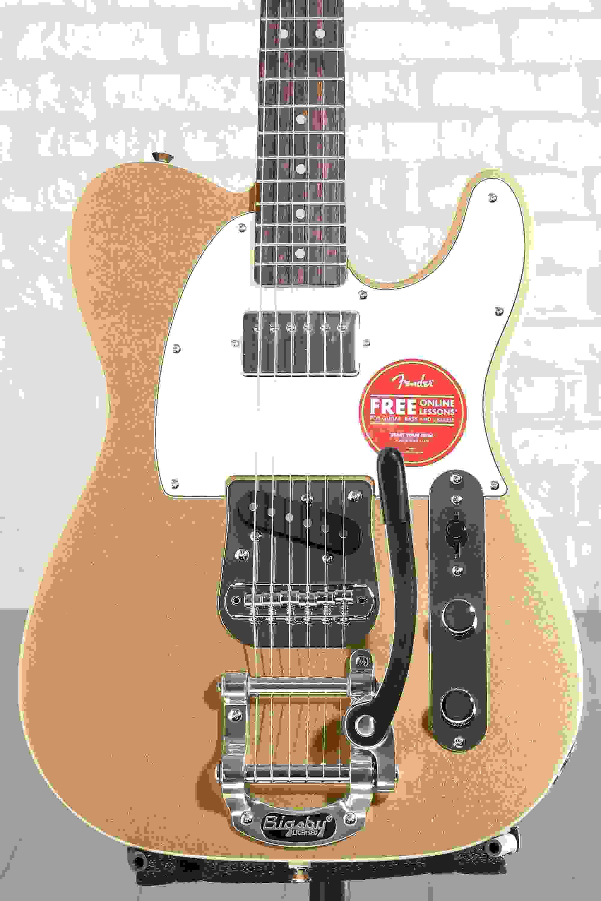 Squier Classic Vibe '60s Custom Telecaster SH with Bigsby Electric Guitar - Aztec Gold