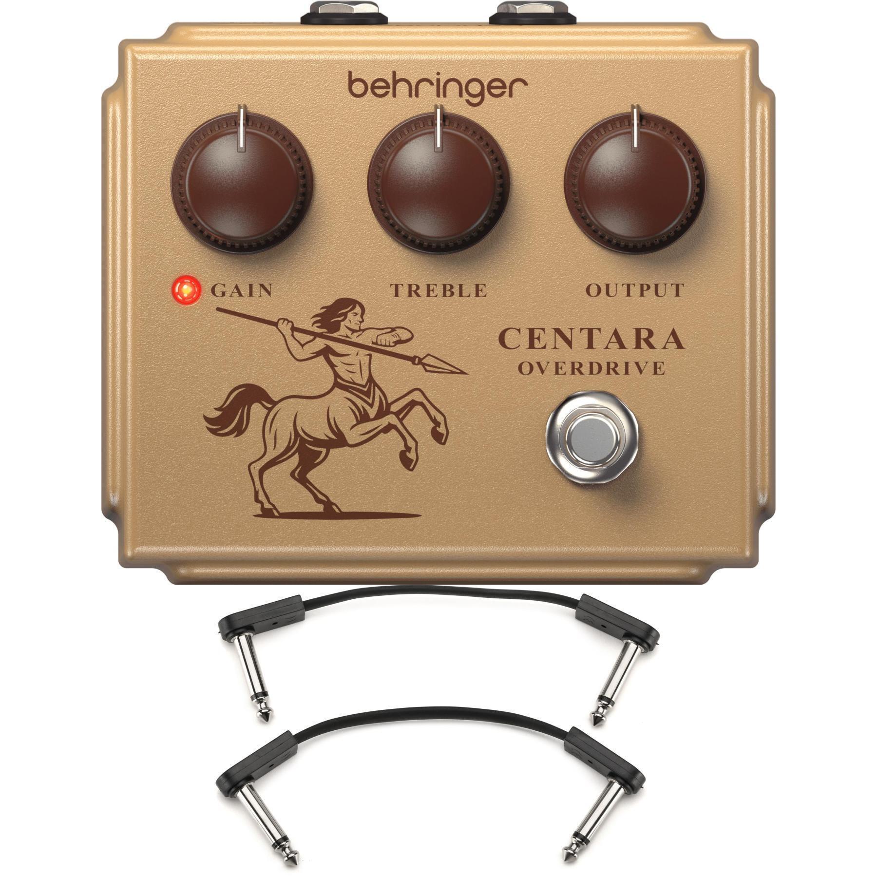 Behringer Centara Overdrive Pedal with EBS Flat Patch Cables