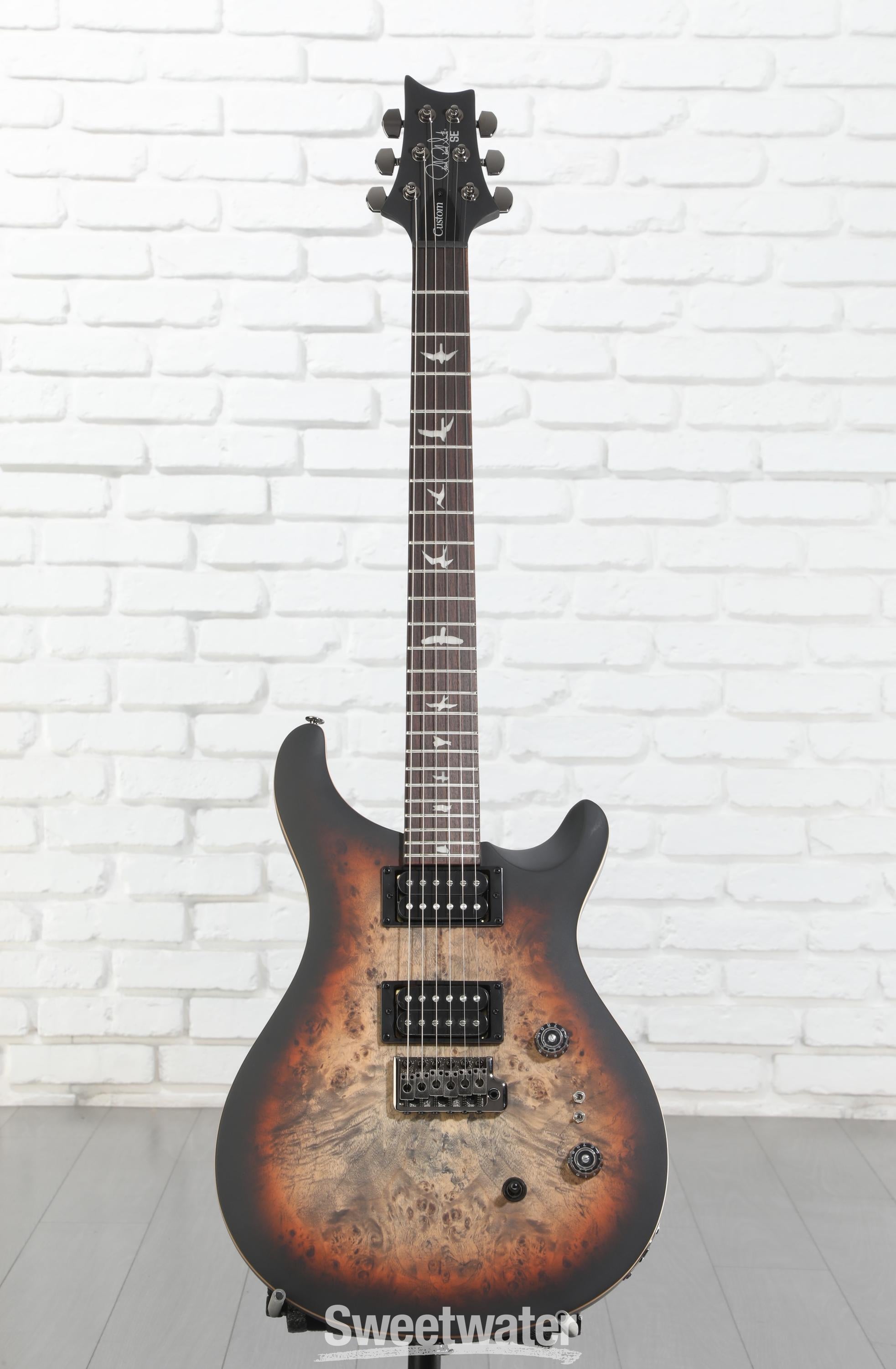 PRS SE Custom 24-08 Exotic Electric Guitar - Charcoal Cherry