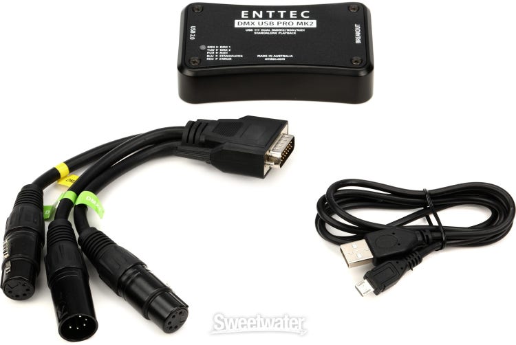 ENTTEC DMX USB Pro 512-Ch USB DMX Interface Bundle with Hosa DMT
