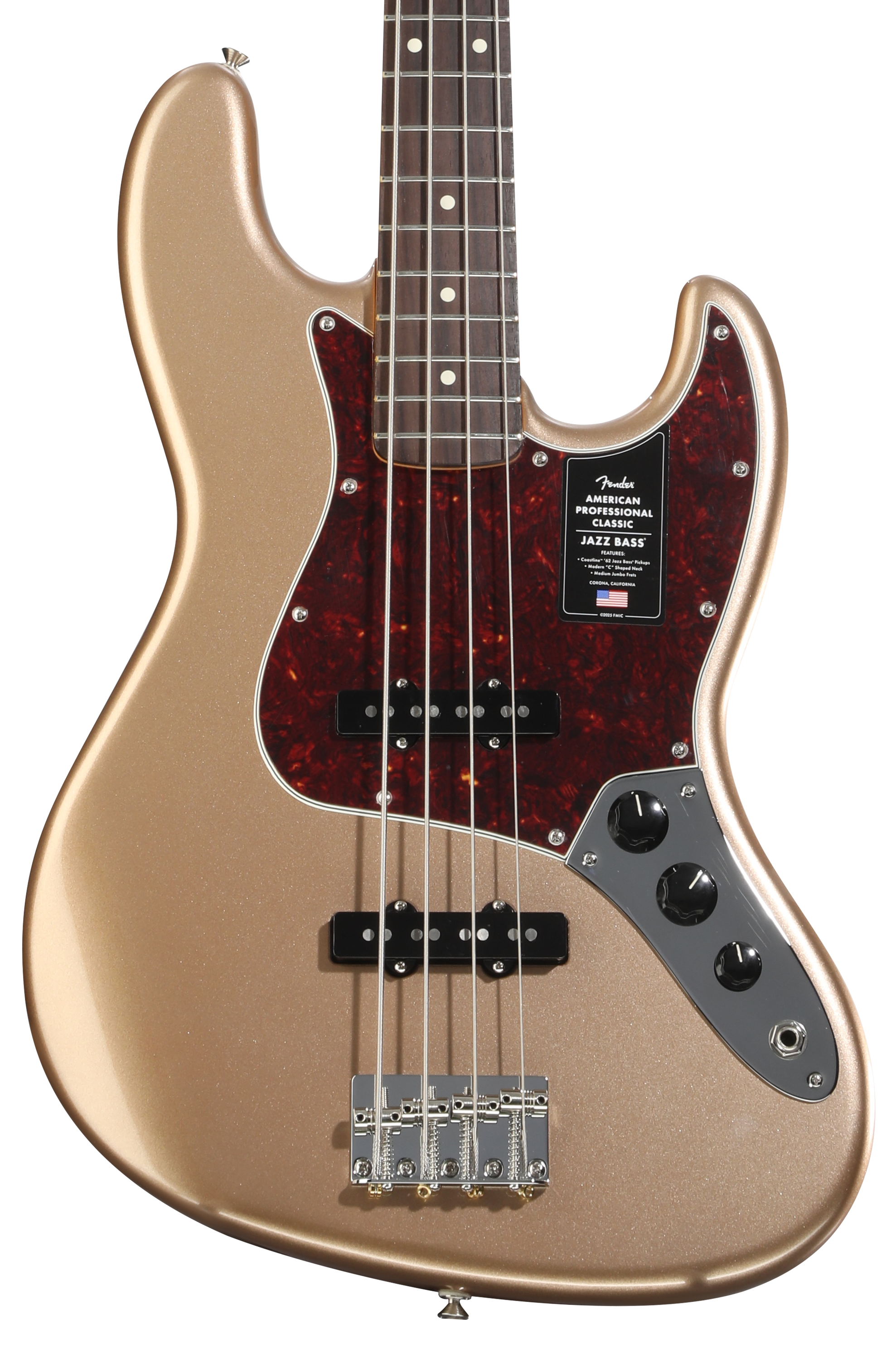 Fender American Performer Jazz Bass - Satin Surf Green with Maple