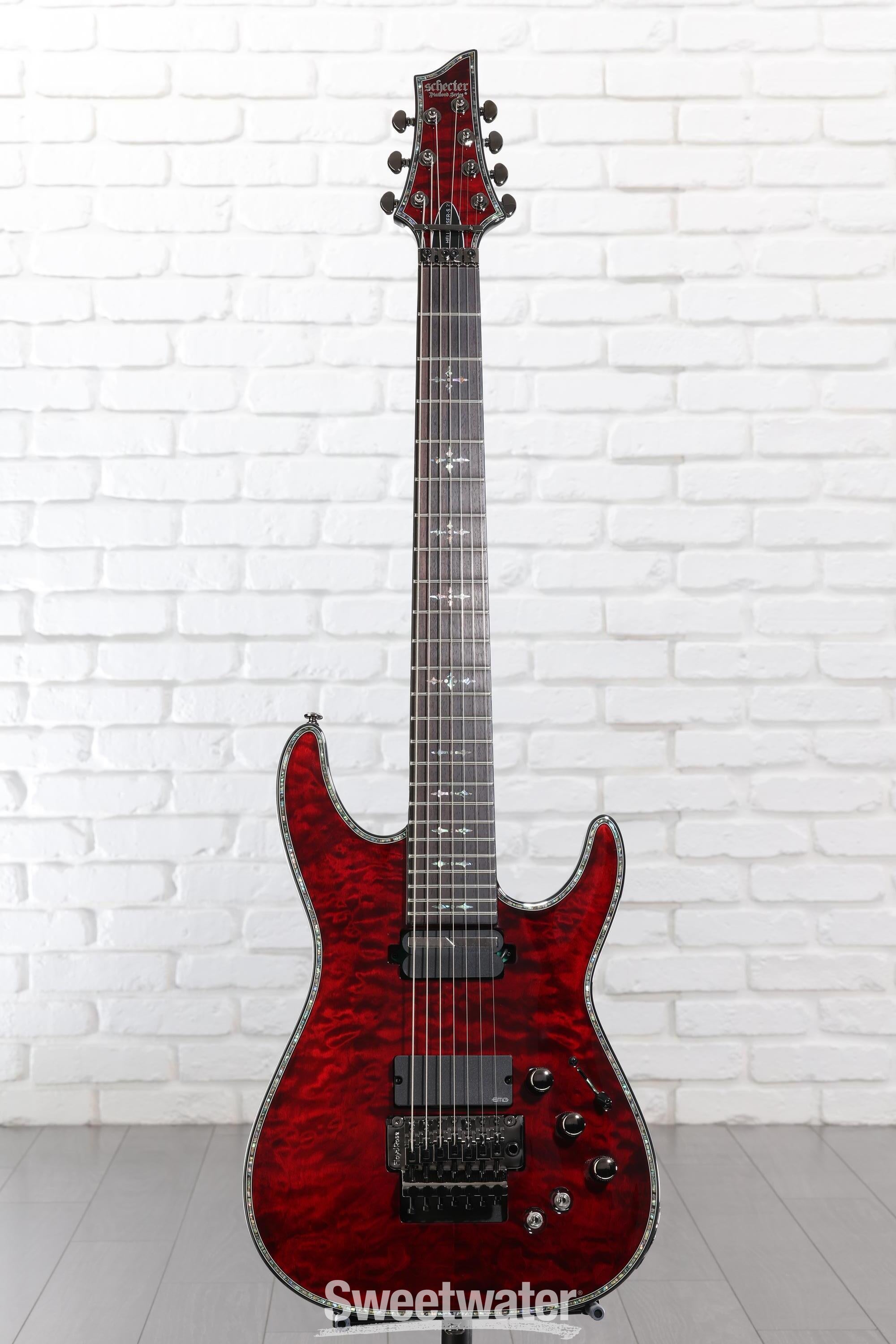 Schecter Hellraiser C-7 FR-S Electric Guitar - Black Cherry