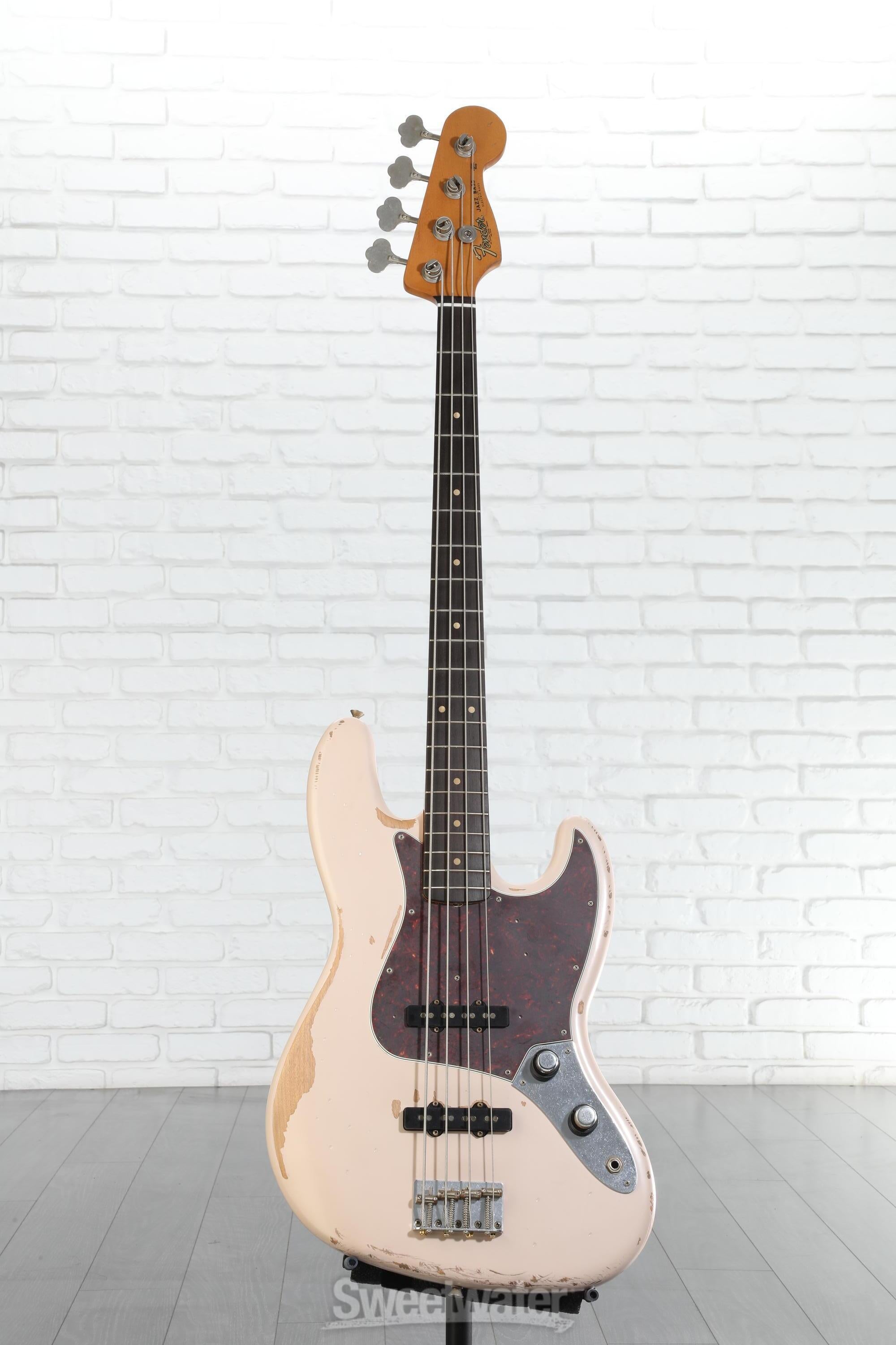 Fender Flea Jazz Bass - Shell Pink, Road Worn | Sweetwater