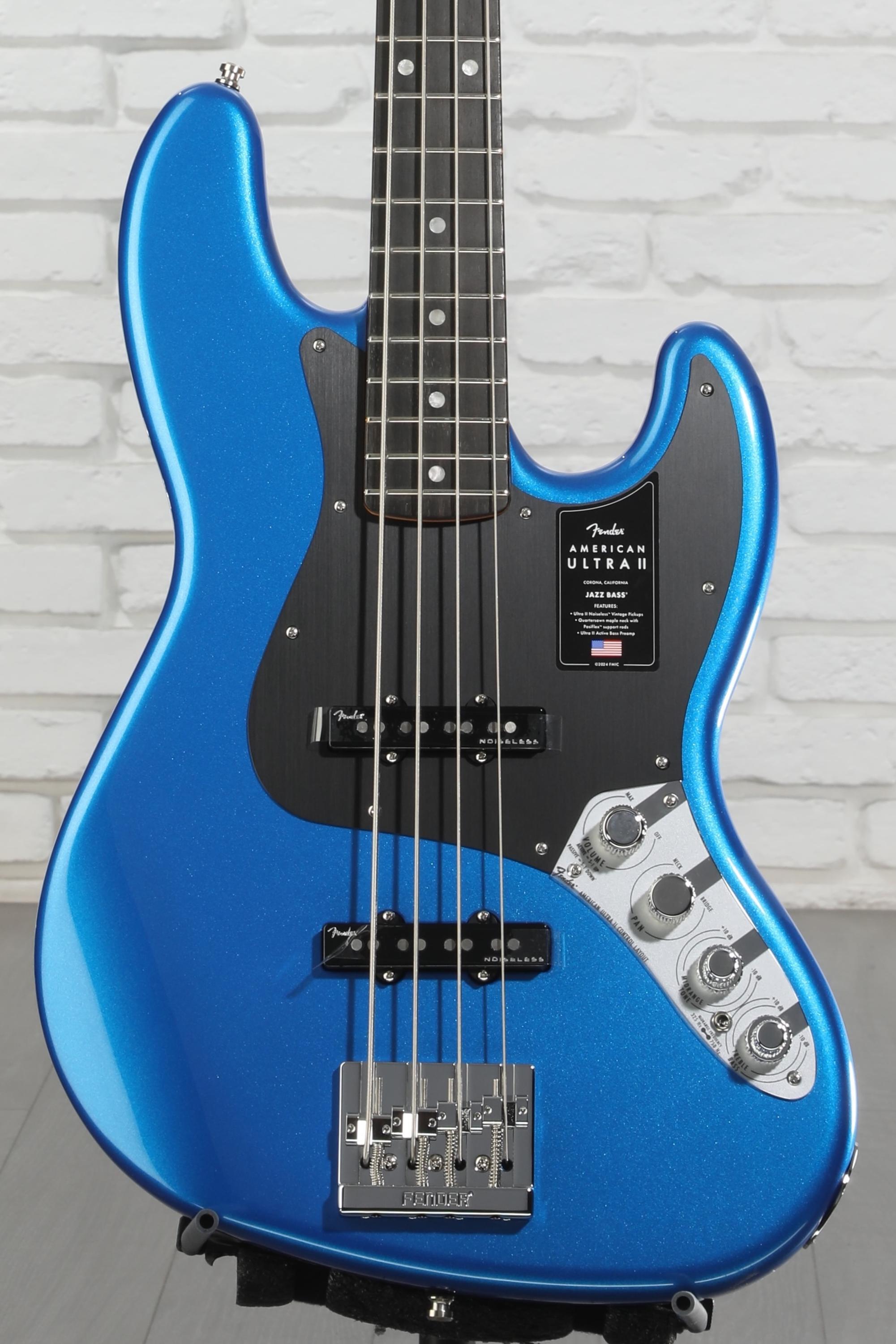 Fender American Ultra II Jazz Bass - Noble Blue, Ebony Fingerboard