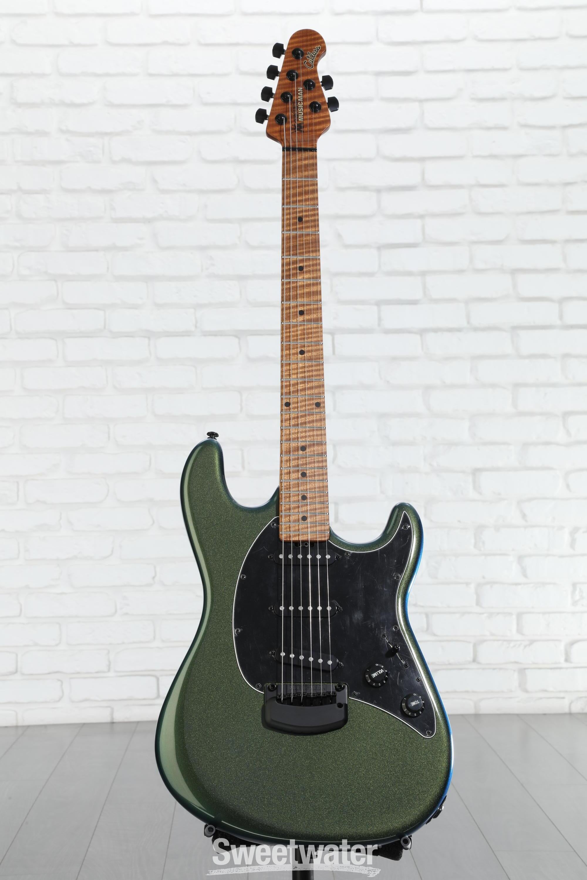 Ernie Ball Music Man Cutlass HT SSS Electric Guitar - Emerald Iris