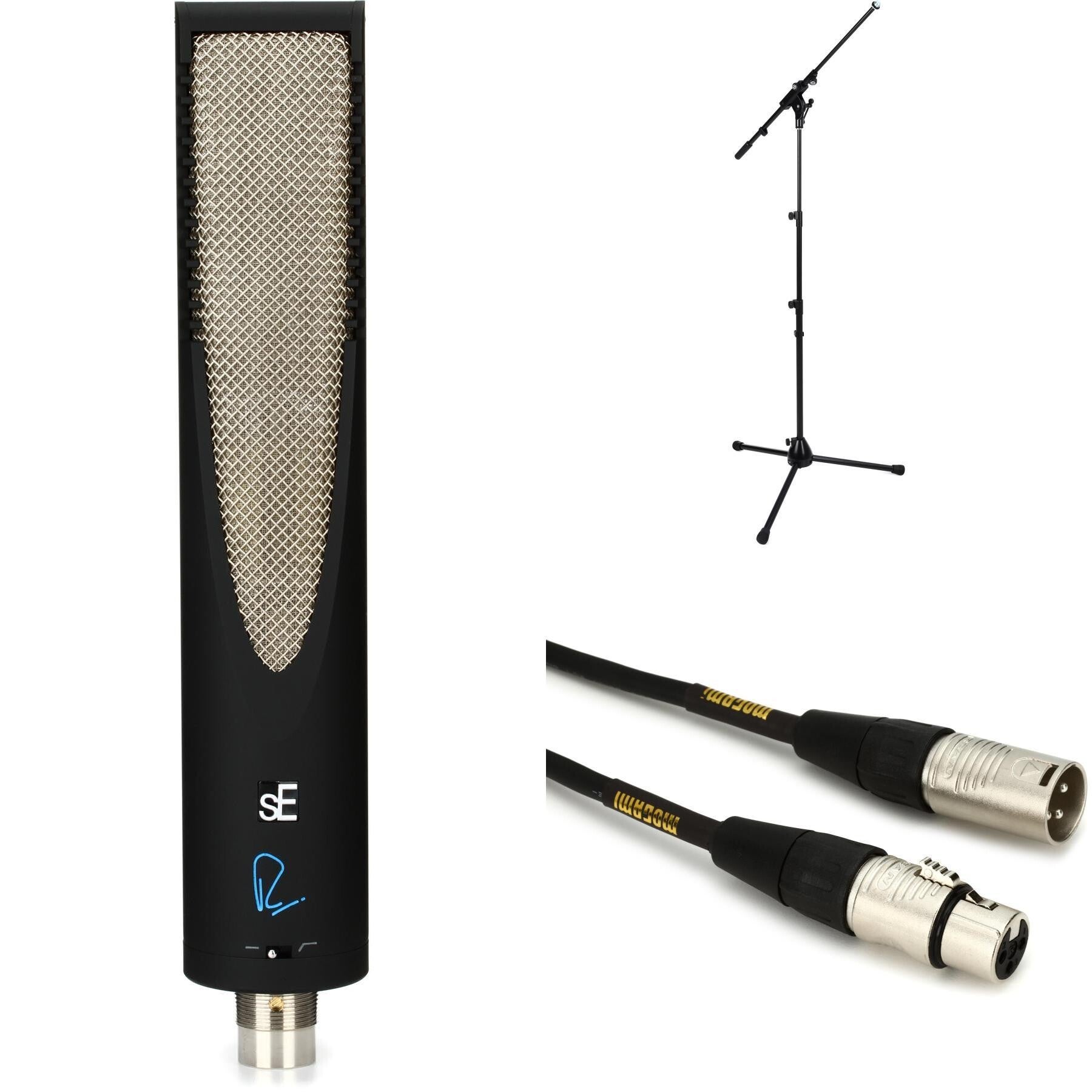 Photo of sE Electronics Rupert Neve RNR1 Active Ribbon Microphone Bundle with Stand and Cable