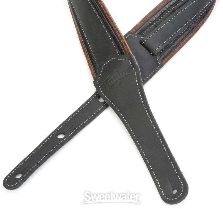 Taylor American Dream 2.5-inch Leather Guitar Strap - Brown/Black